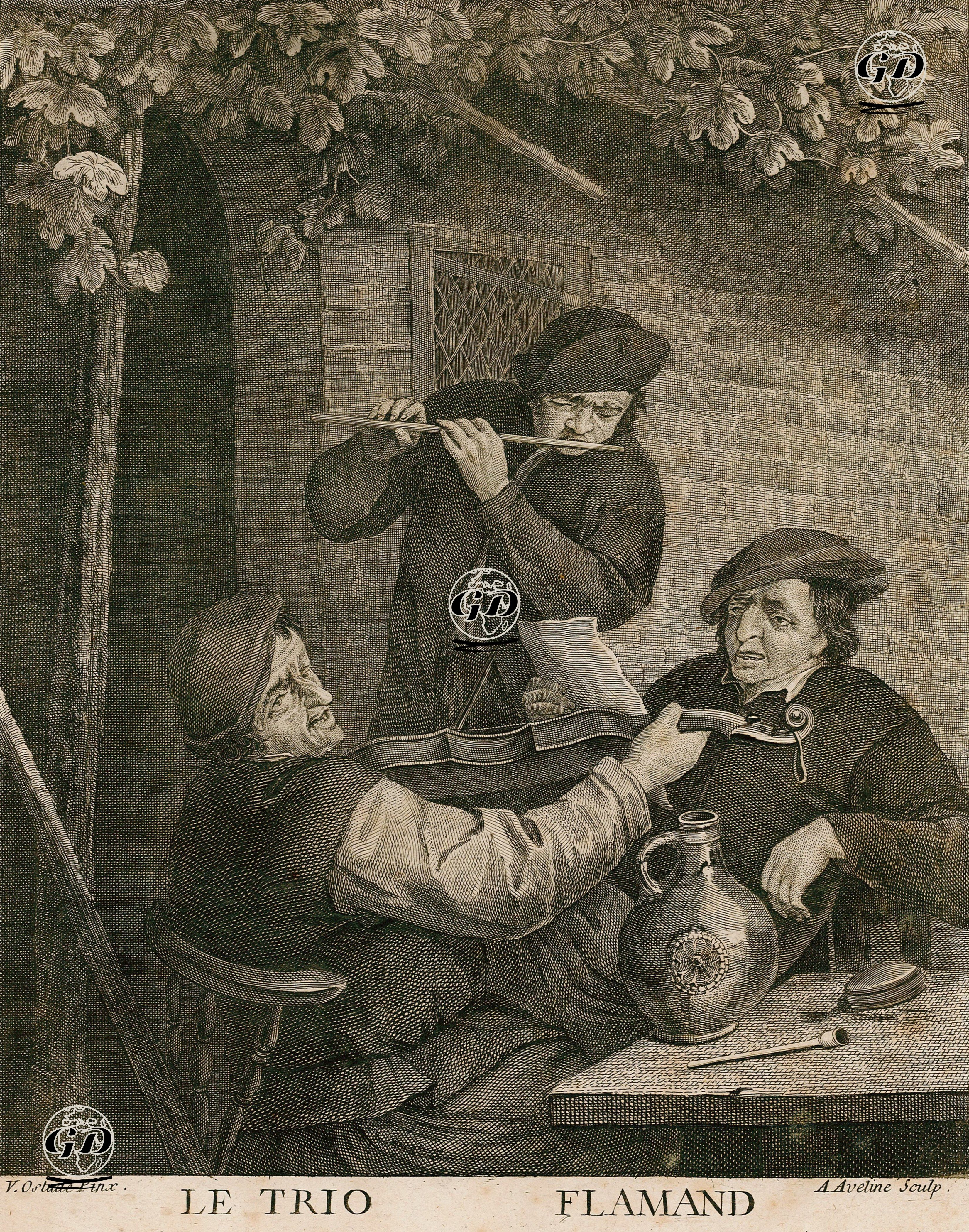 Le Trio Flamand (The Flemish Trio) - Adriaen Van Ostade (1610-1685) - 1778