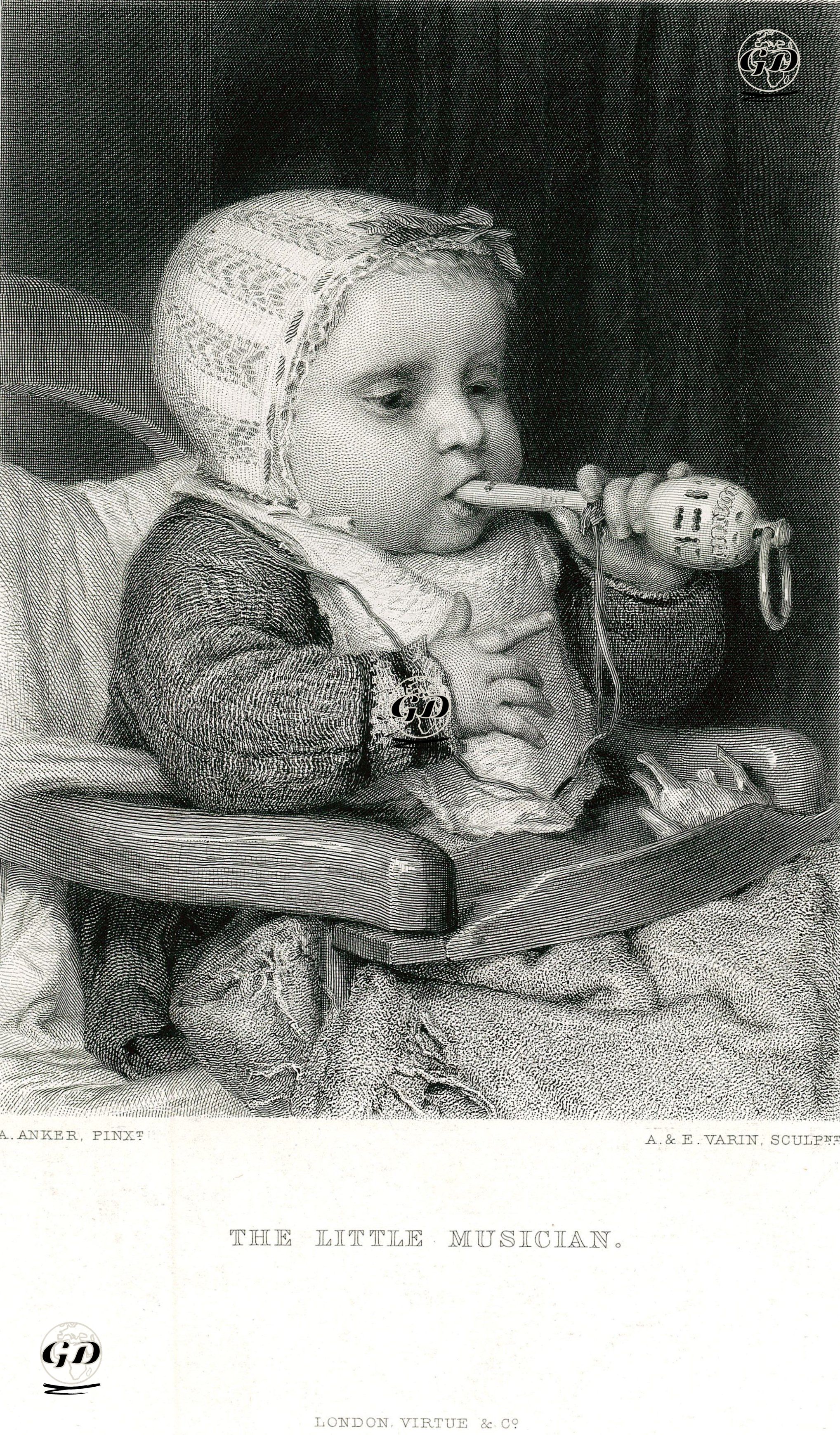 Küçük Müzisyen - Albert Anker (1831-1910) - 1875