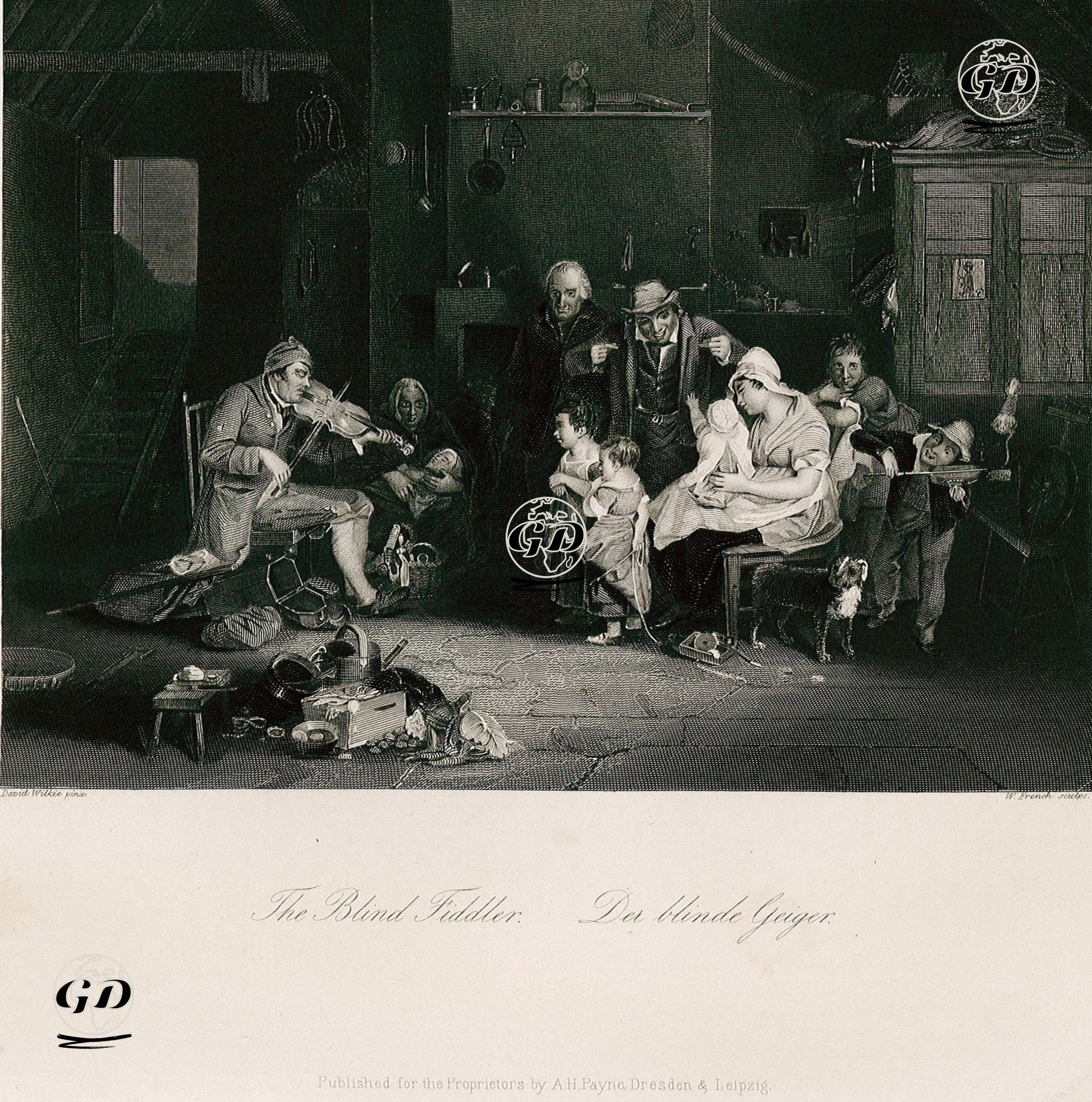 Kör Kemancı - David Wilkie (1785-1841) - 1850