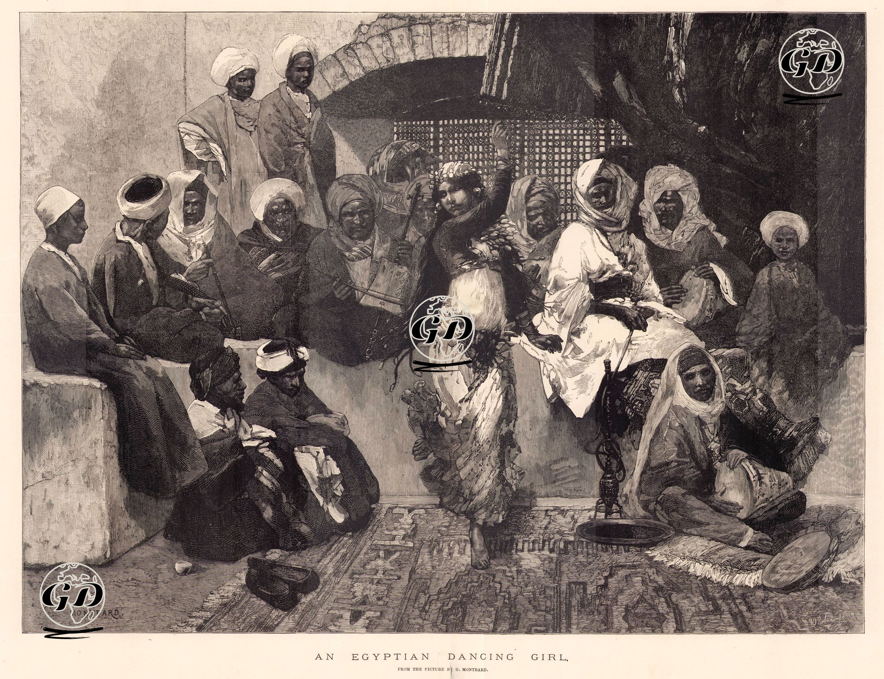 An Egyptian Dancing Girl - George Montbard (1841-1905) - 1884