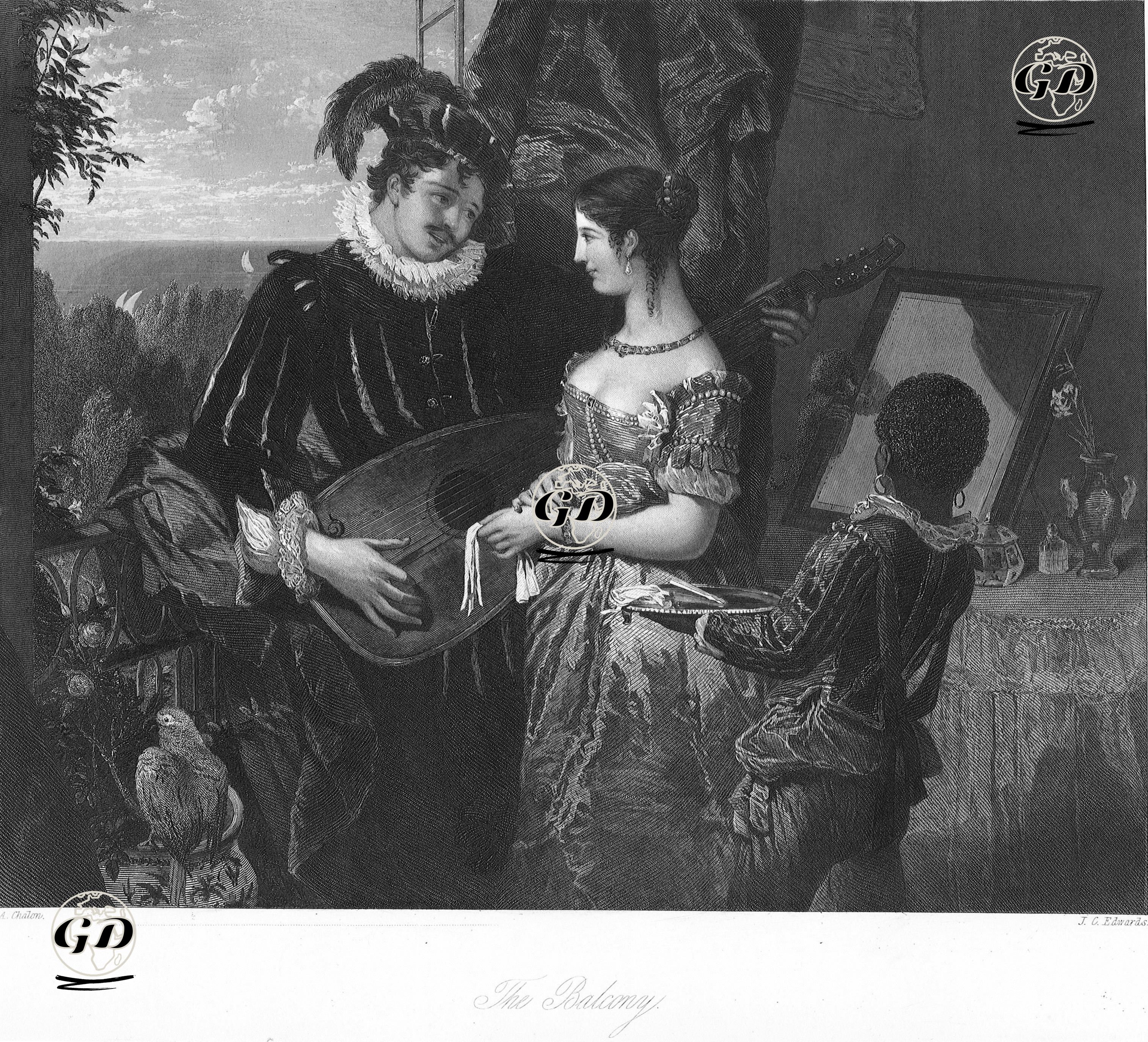 Balkon - Alfred Edward Chalon (1780-1860) - 1850's