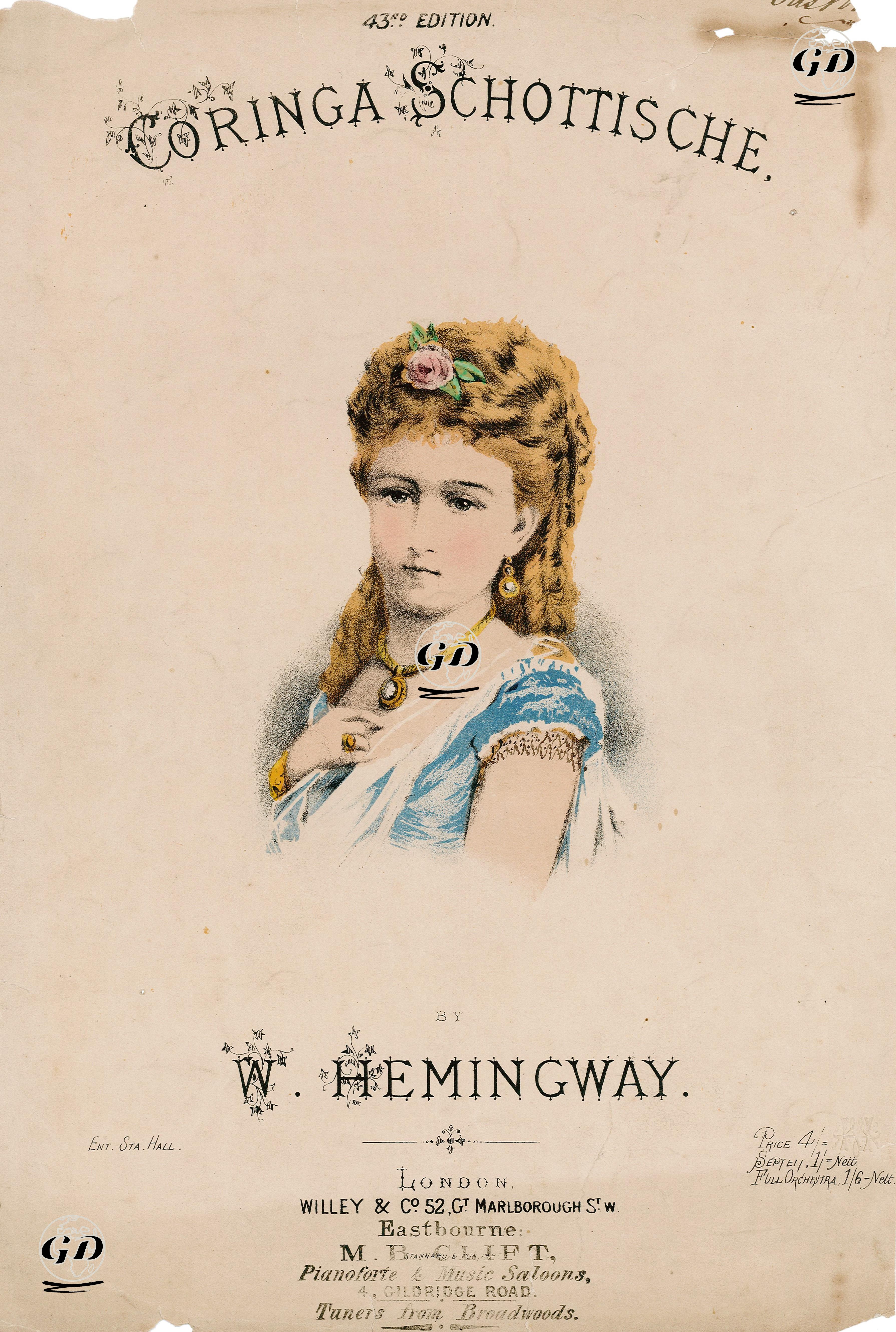 Coringa, W.Hemingway Tarafından Piano İçin Bestelenmiş İskoç Dans Müziği-43. Basım -  - 1870's