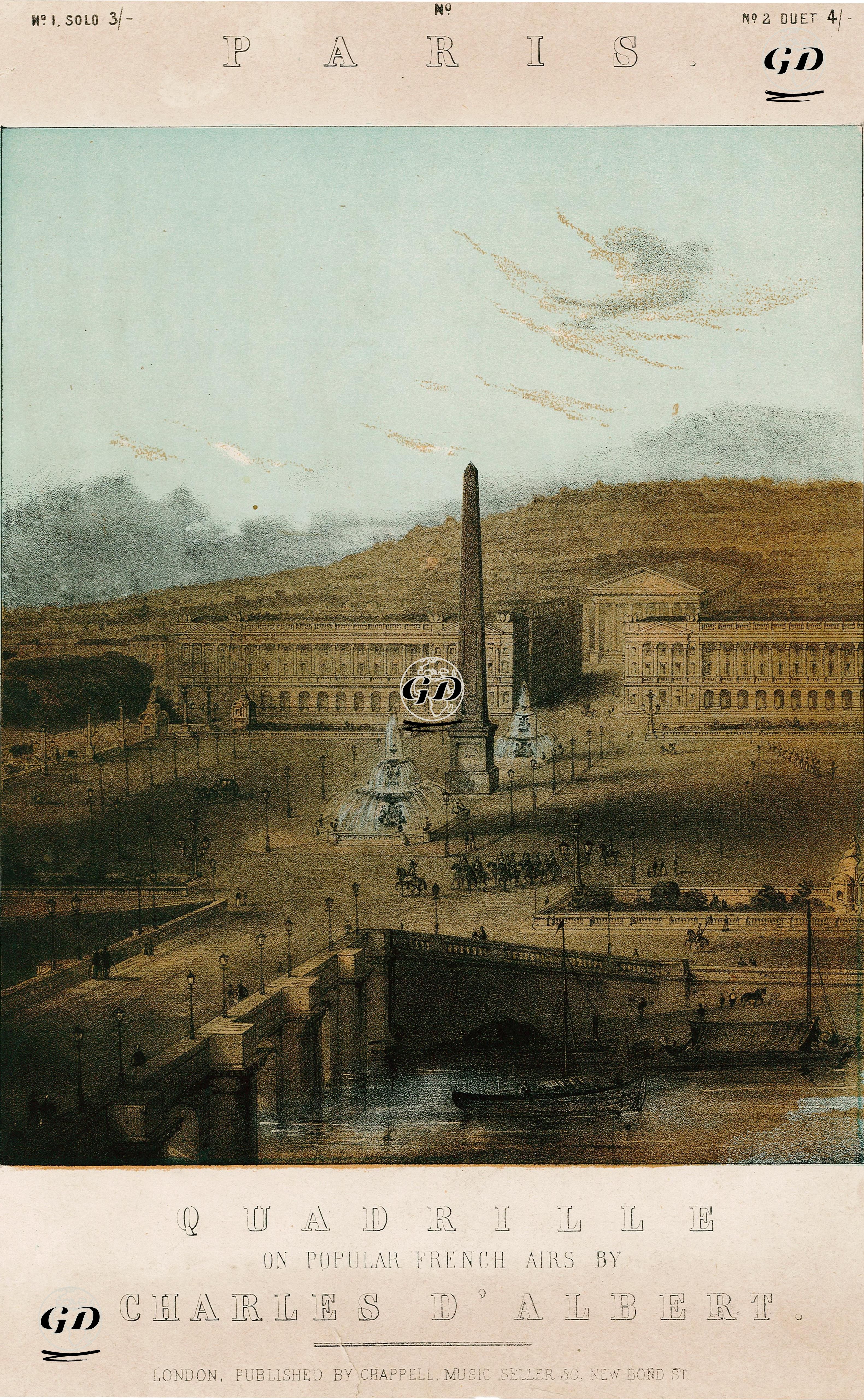 Paris-Charles D'Albert Tarafında Bestelenen Poüler Fransız Tarzı İle Kadril - John Brandard (1812-1863) - 1840's