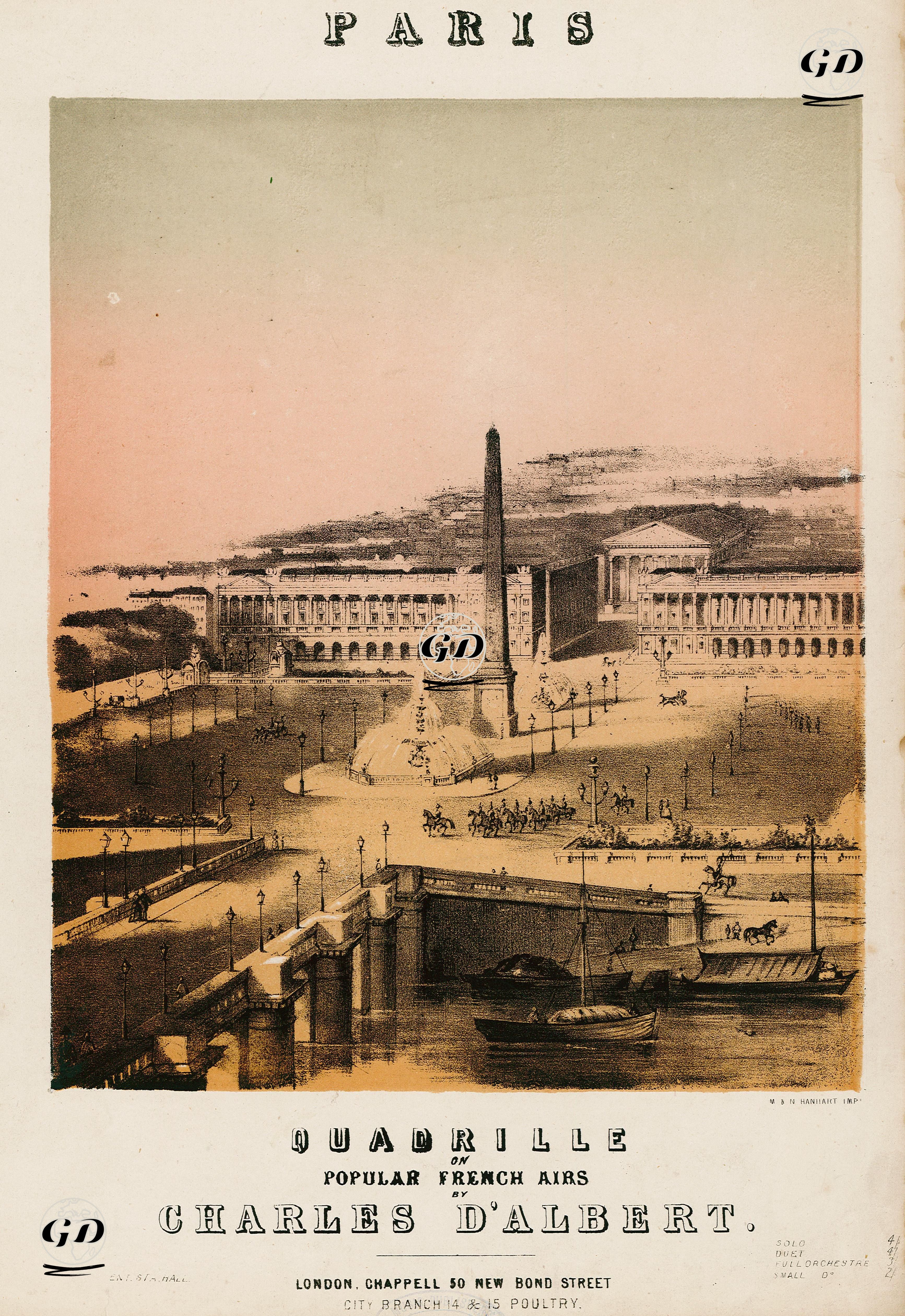Paris- Charles D'Albert Tarafında Bestelenen Poüler Fransız Tarzı İle Kadril - John Brandard (1812-1863) - 1848