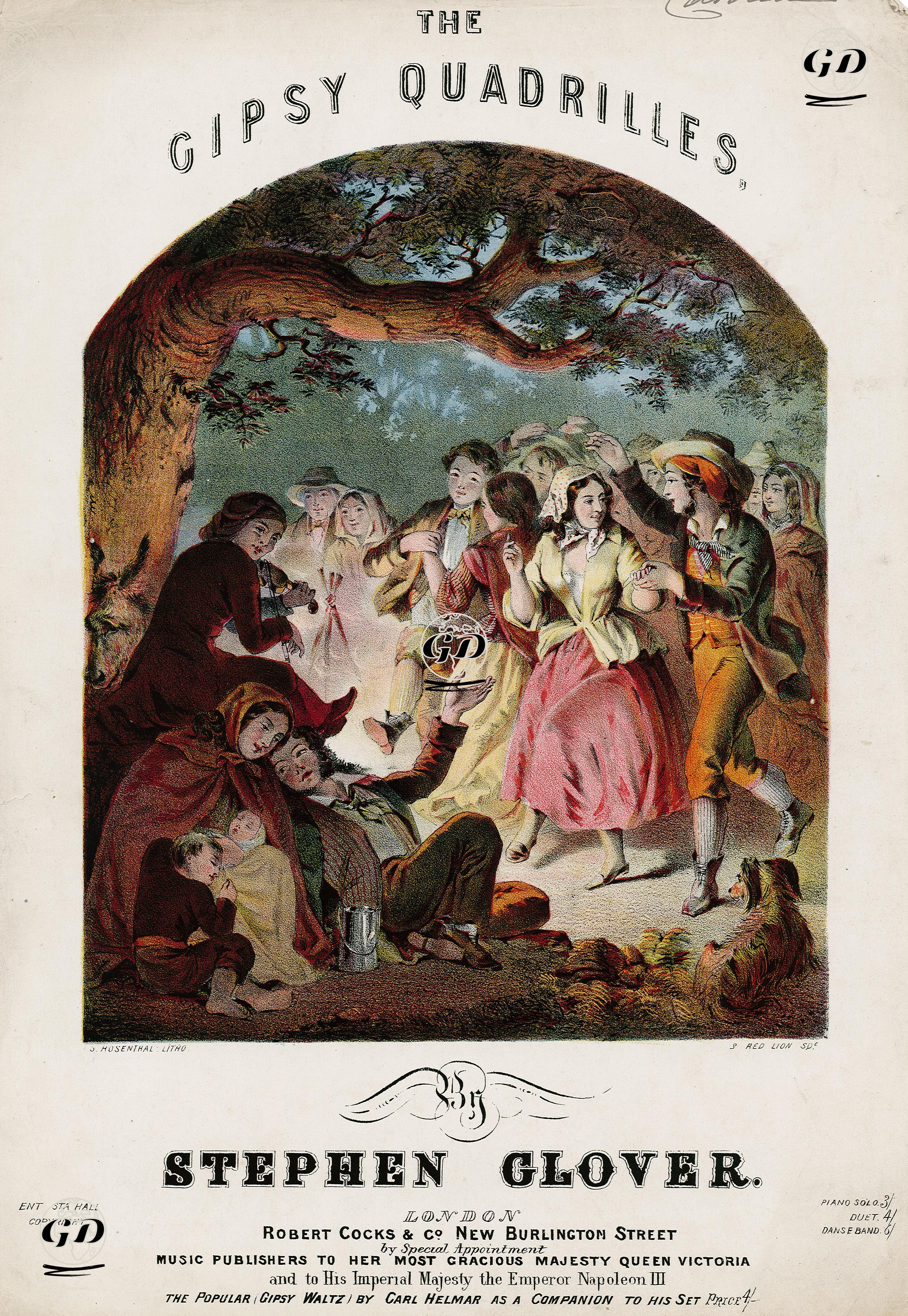 Çingene Dansı (Kadrili)-Stephen Glover Tarafında Bestelenen Kadril - S.Rosenthal - 1850's