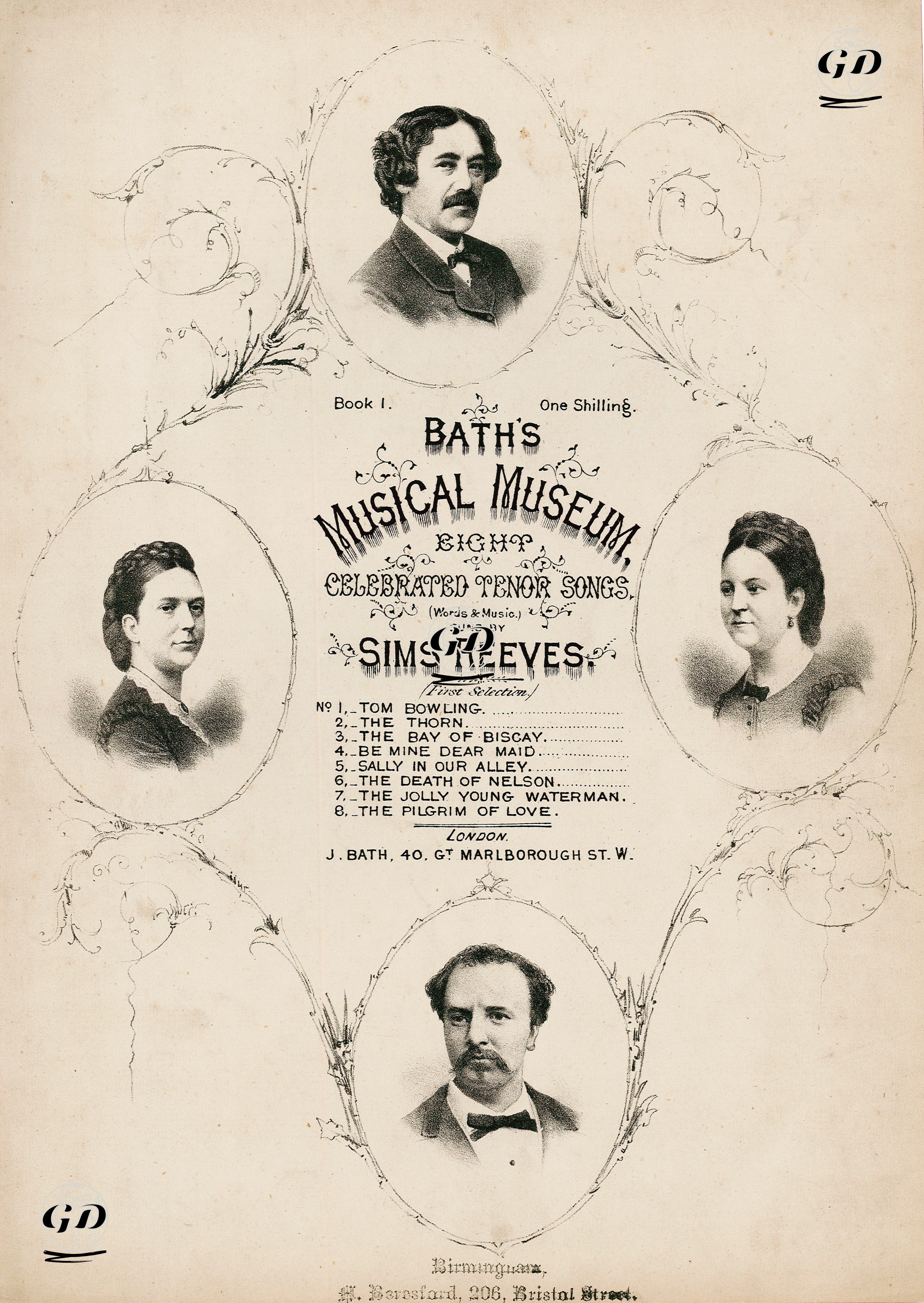 Bath Müzik Müzesi, Sims Reeves'in Söylediği Sekiz Tenor Şarkısı -  - 1890's