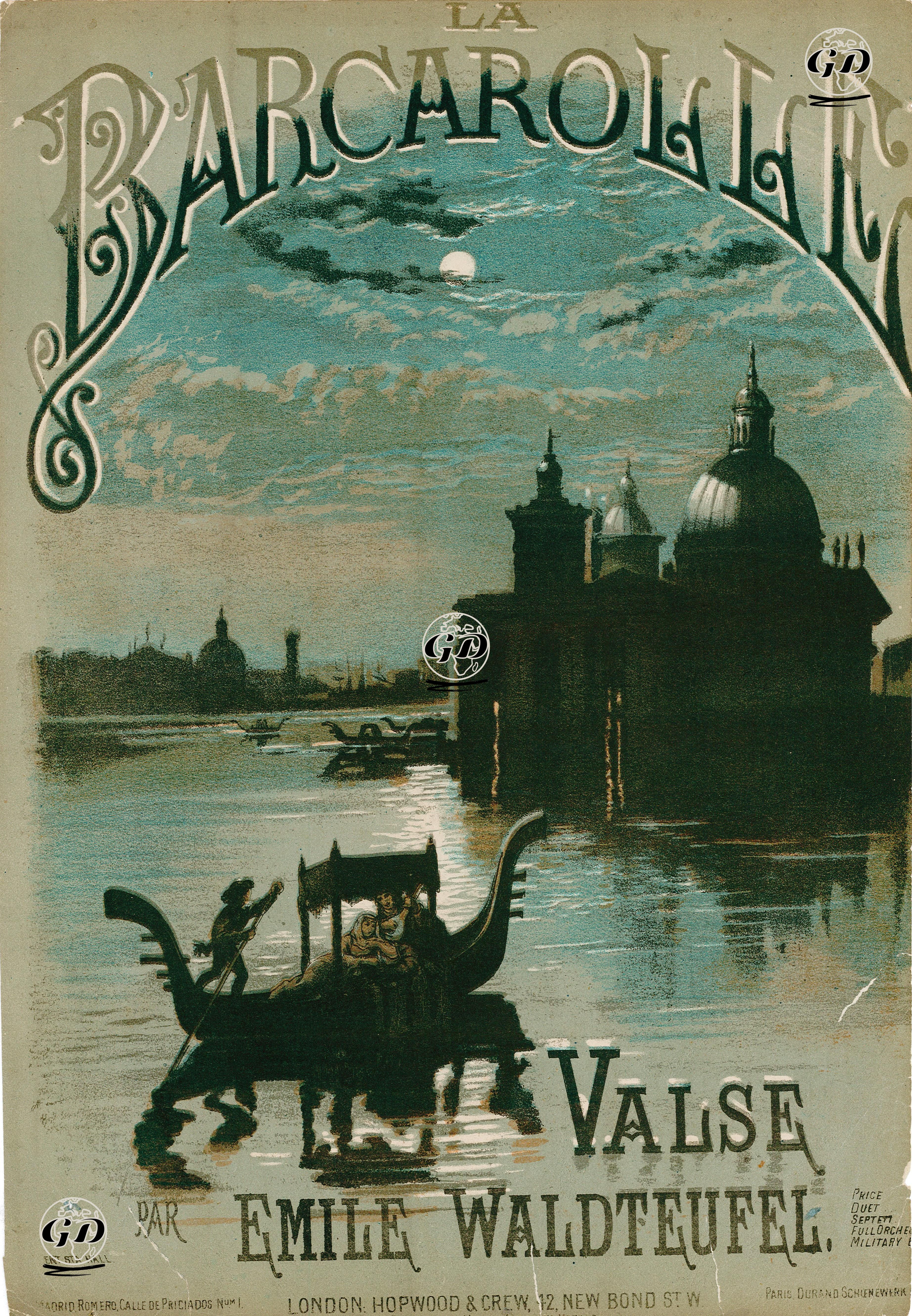 Barcarole, Emile Waldteufel'in Bestelediği Vals -  - 1870's