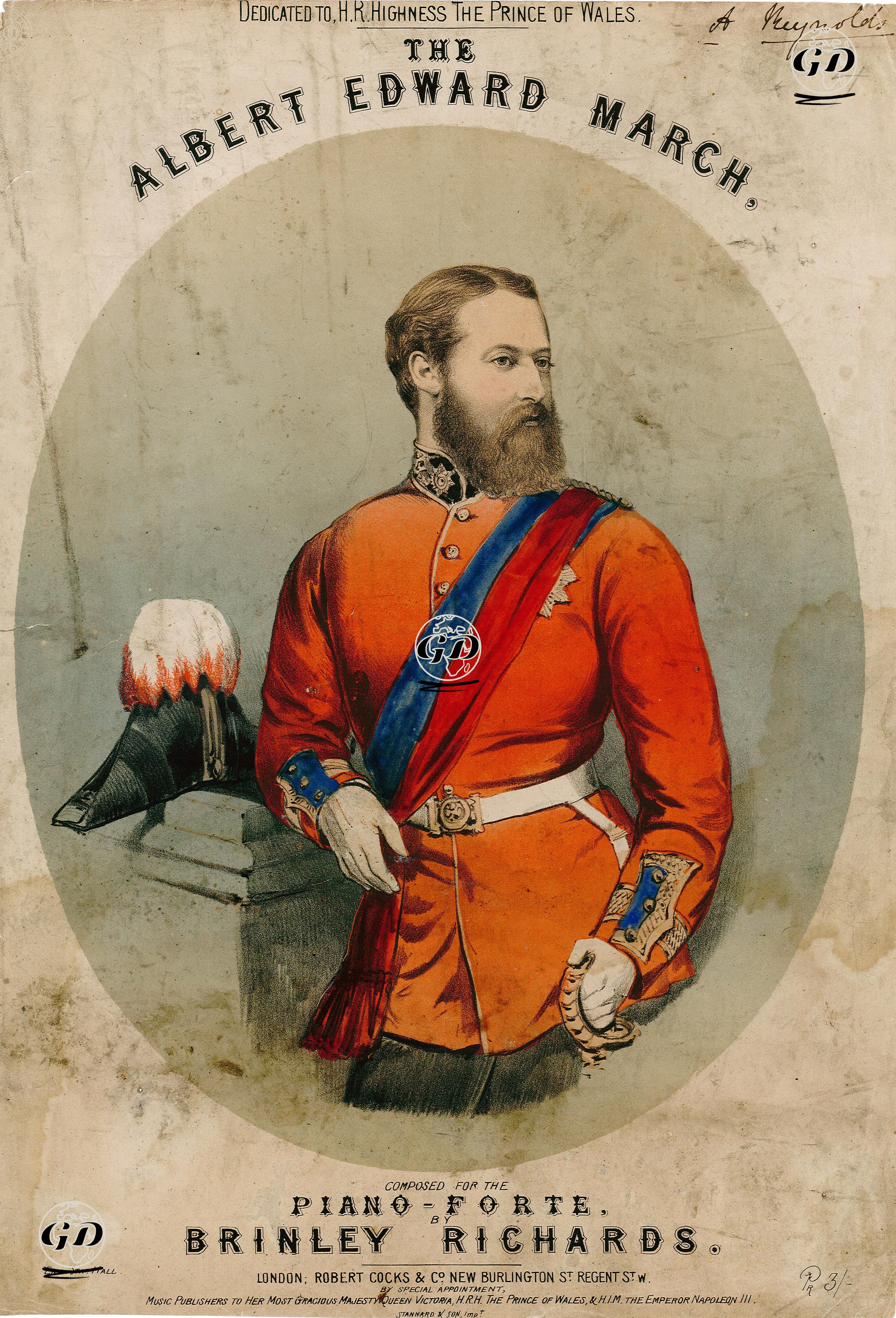 Albert Edward, Brinley Richards Tarafından Piyano İçin Bestelenen Marş -  - 1880's