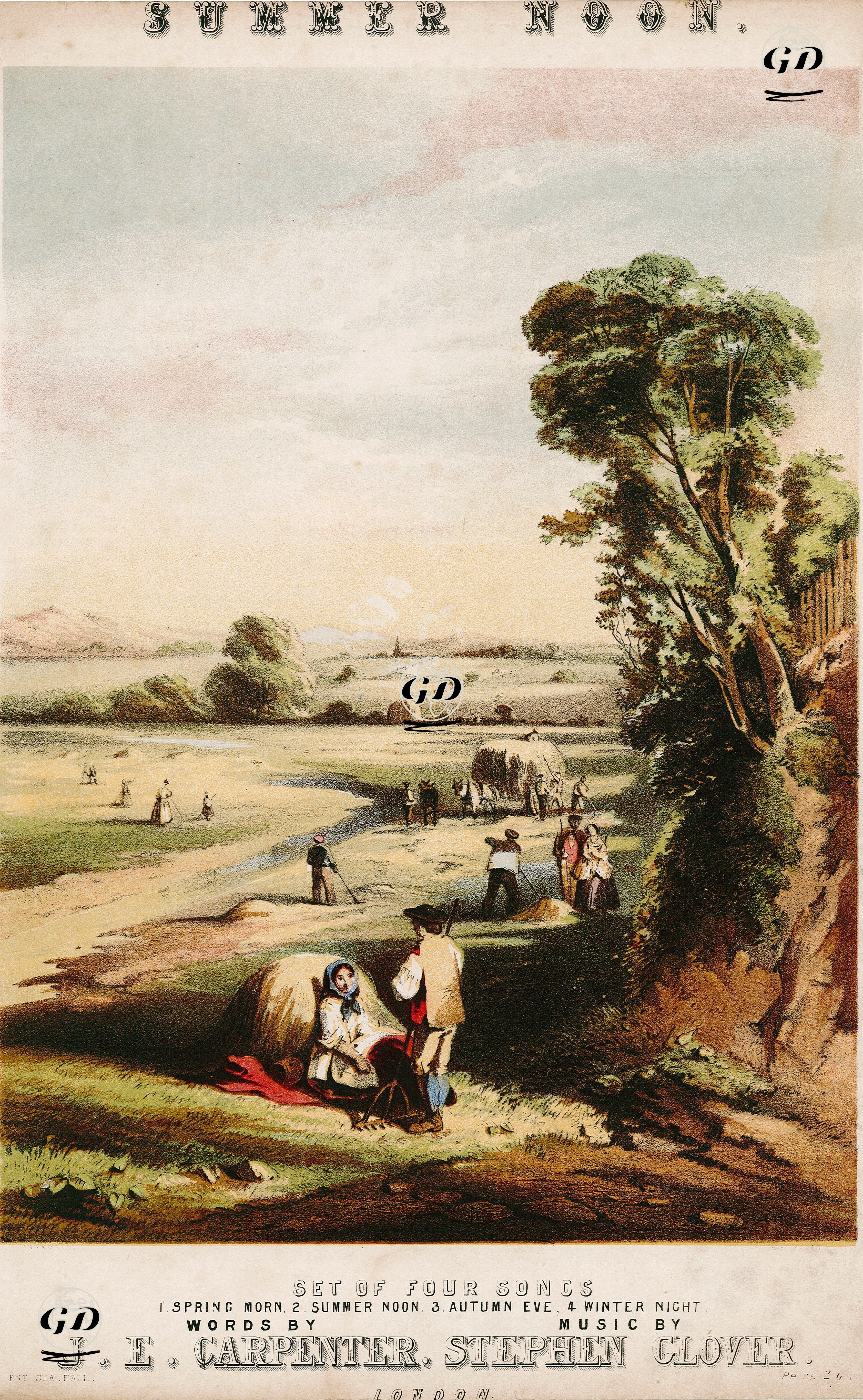 Yazın Öğle Vakti, Stephen Glover'in Bestelediği Ve J.E.Carpenter'in Sözlerini Yazdığı Şarkı -  - 1860's