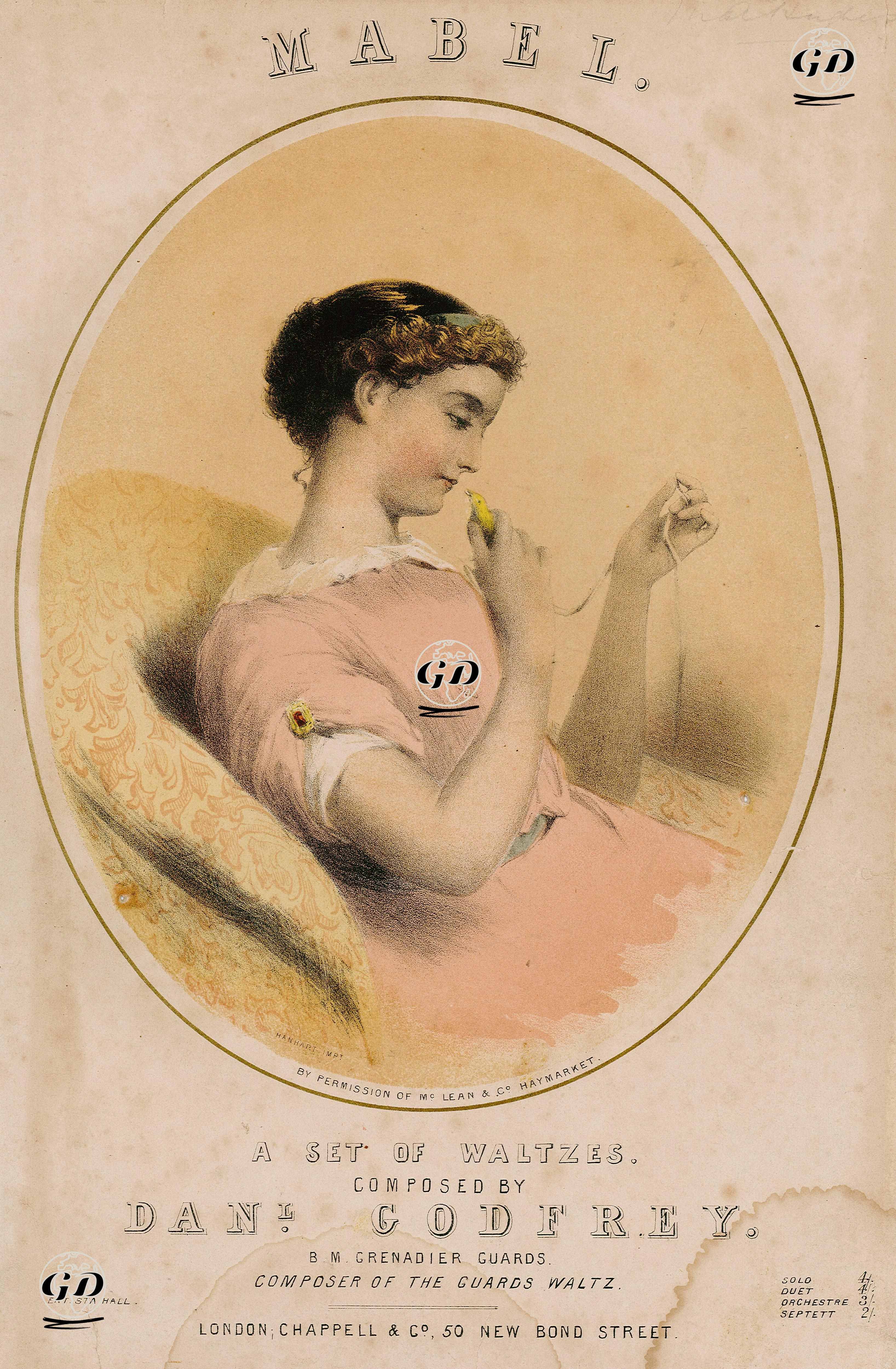 Mabel, A Set Of Waltzes Composed By Dan Godfrey, B.M. Grenadier Guards, Composer Of Guards Waltz -  - 1860's