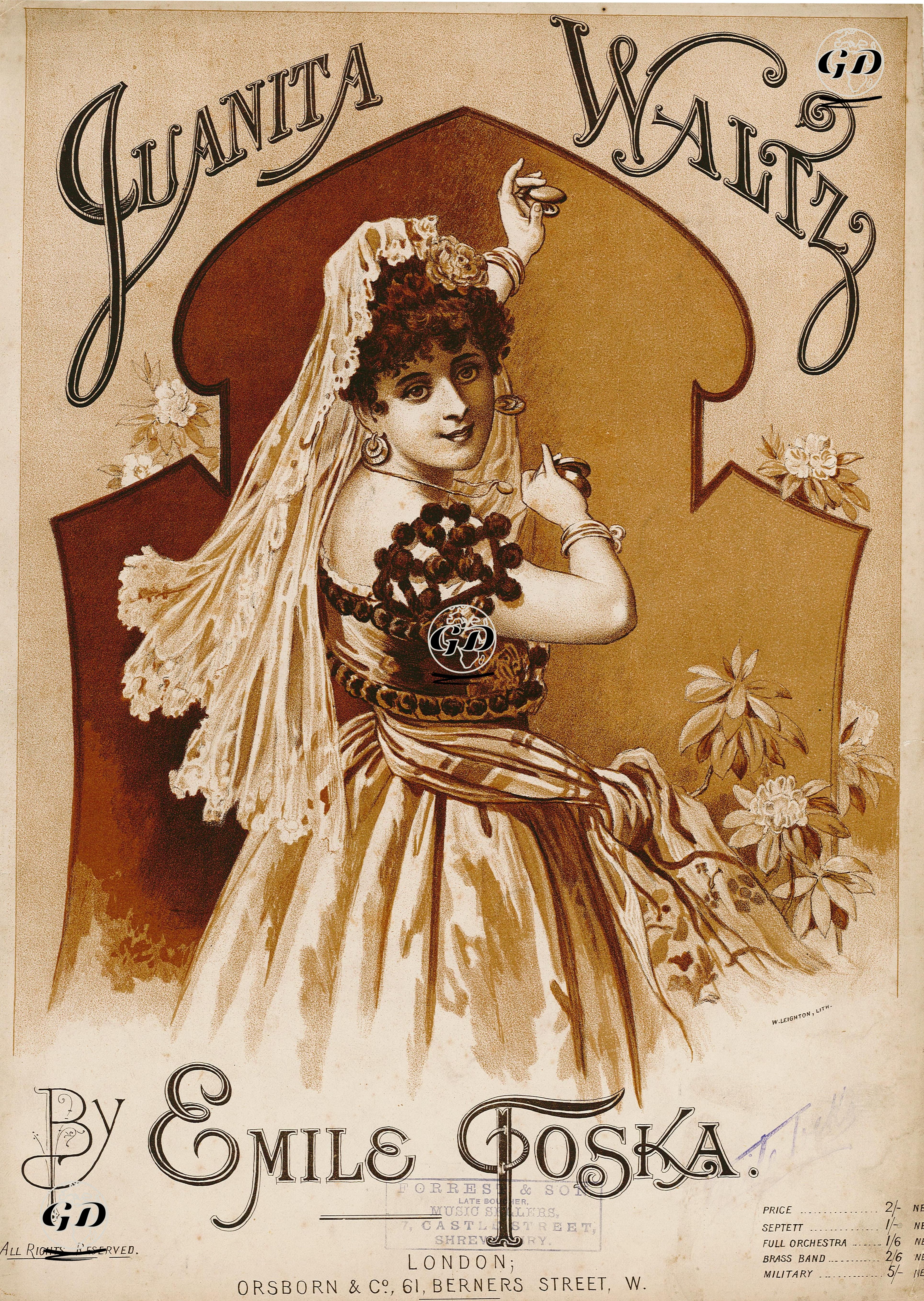 Guanita, Emile Toska'nın Bestelediği Vals -  - 1890's
