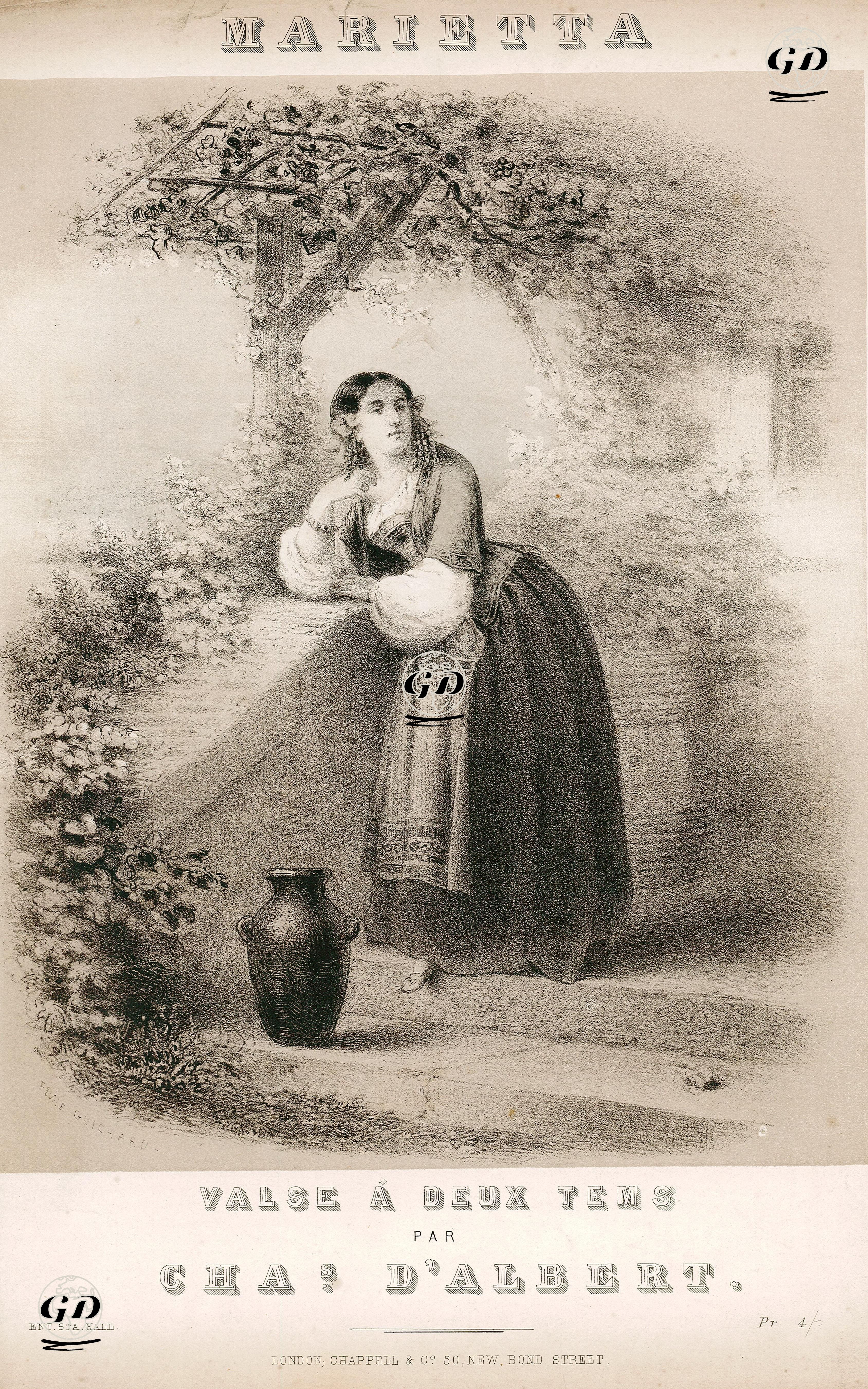 Marietta, Charles D'Albert'in Bestelediği İki Vals - Ewae Guichard - 1850's