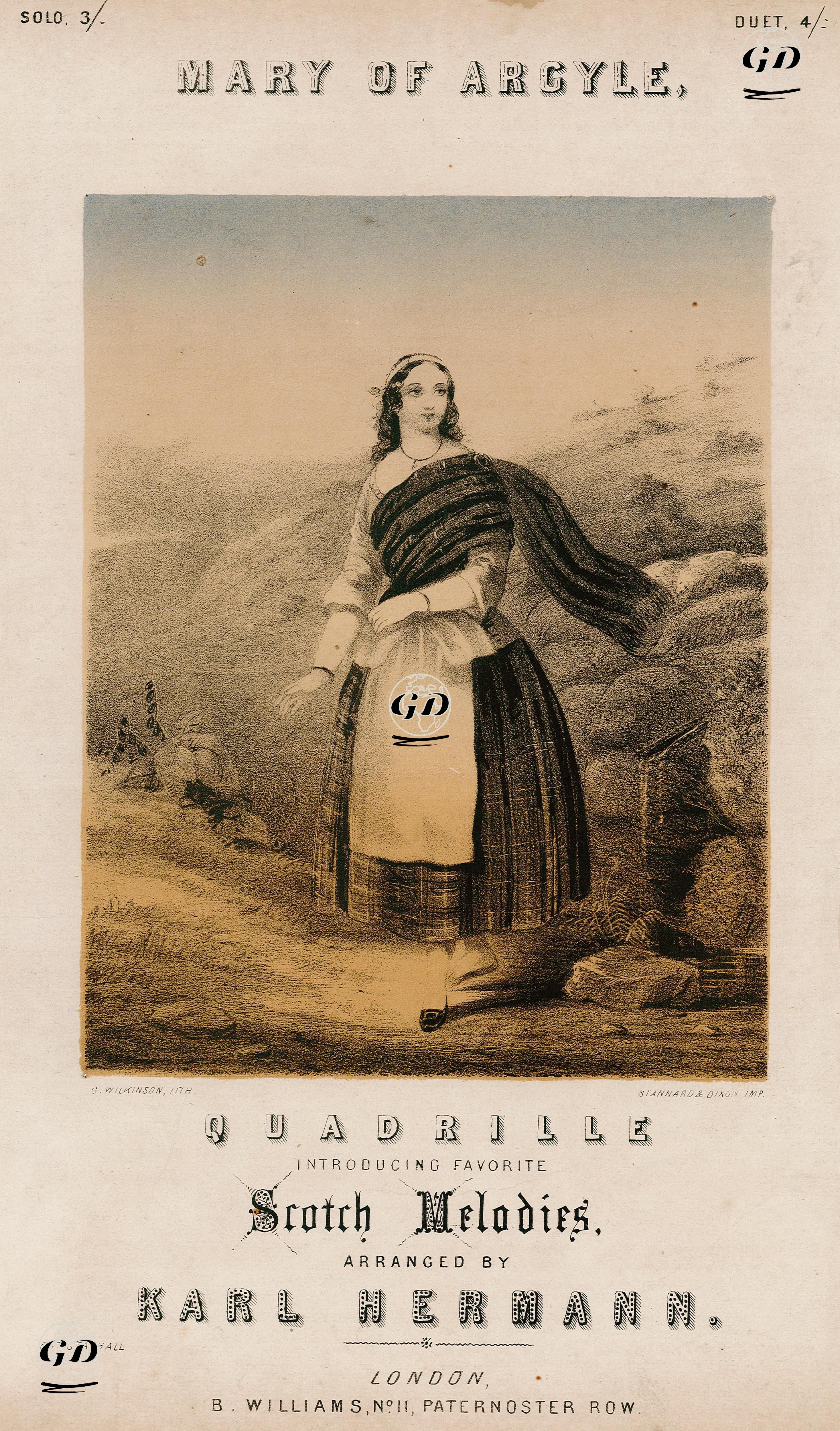 Arcyle'nin Marry'si,  Karl Hermann Düzenlediği İskoç Müzik Kadrili - G.Wilkinson - 1860's