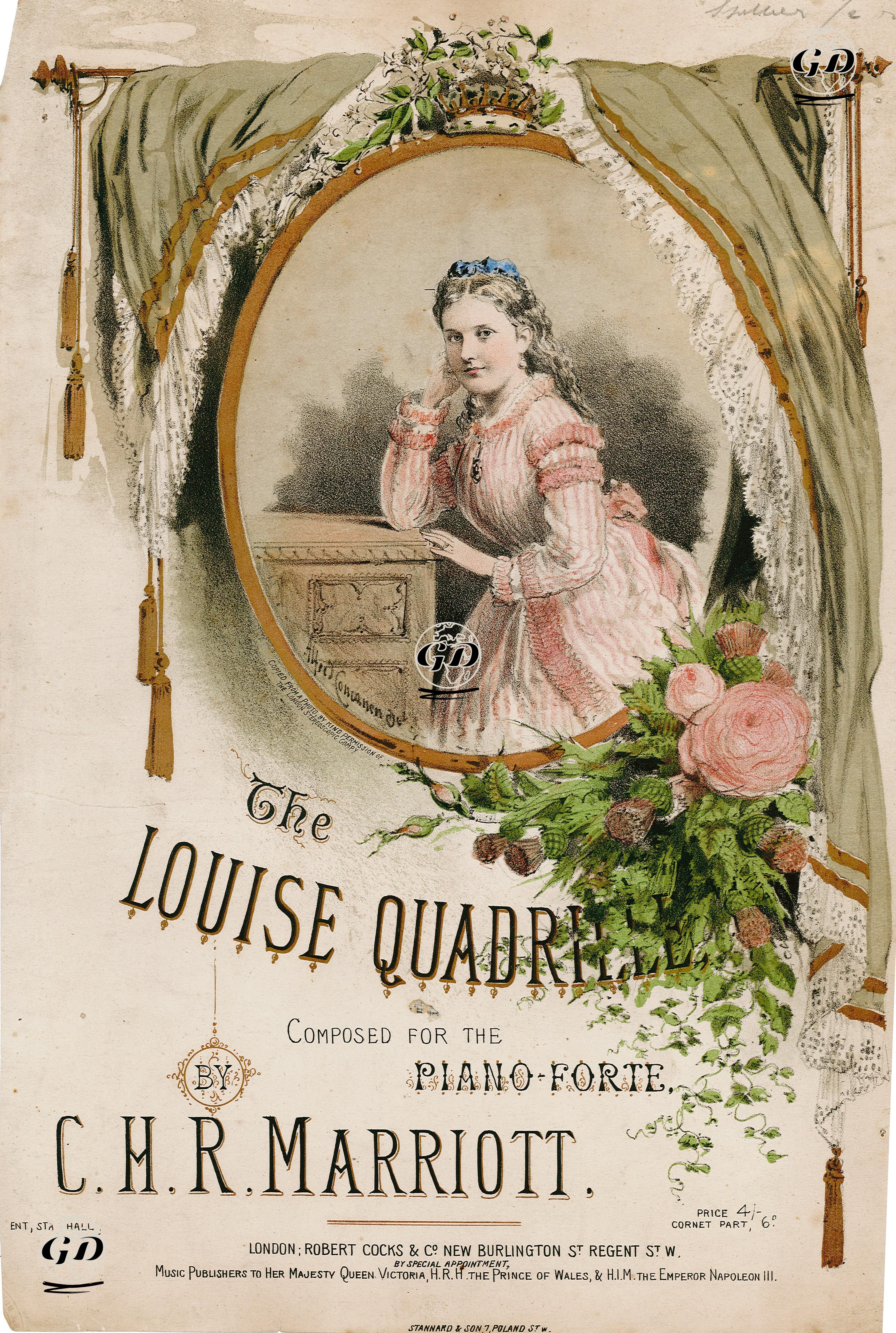 The Louise, Quadrille Composed For The Piano-Forte By C.H.R. Marriott -  - 1860's