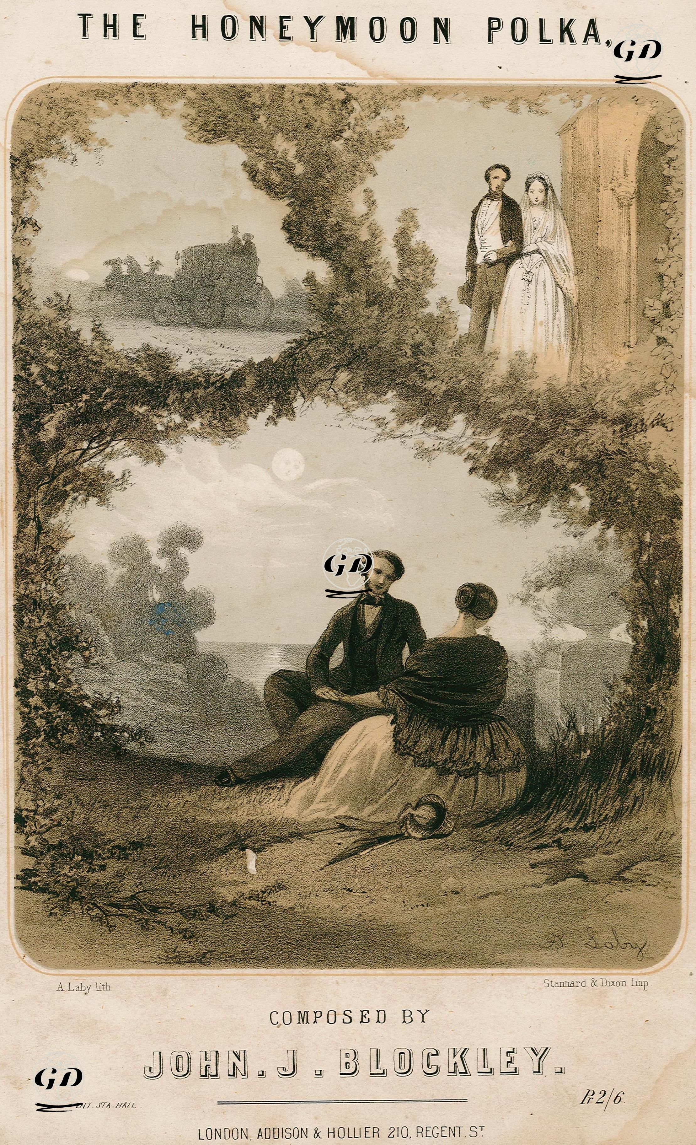 Balayı, John.J.Blockley'in Bestelediği Polka - A.Laby - 1860's