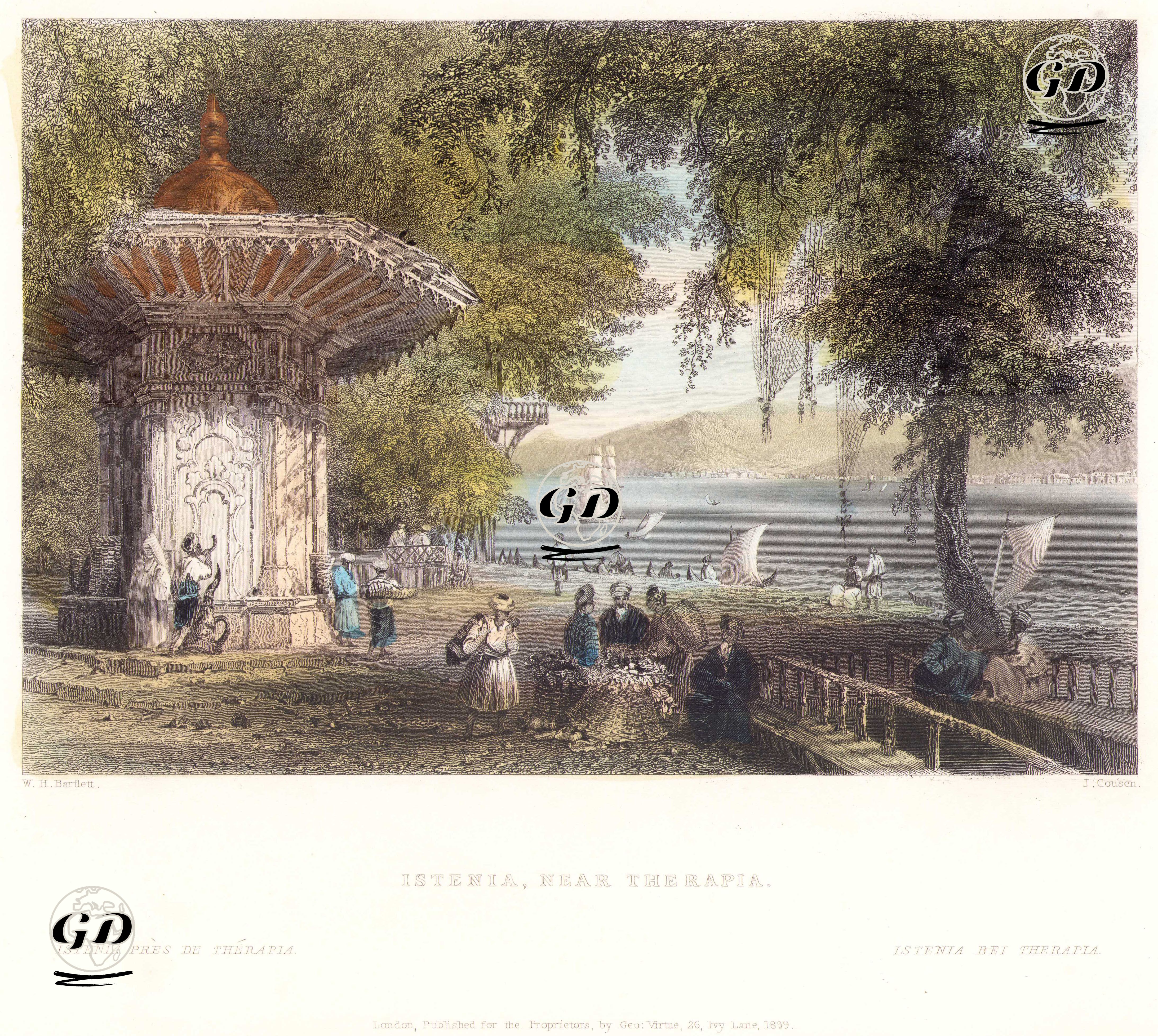 Istenia, Near Therapia-Istenia Pres De Therapia-Istenia Bei Therapia - William Henry Bartlett (1809-1854) - 1839