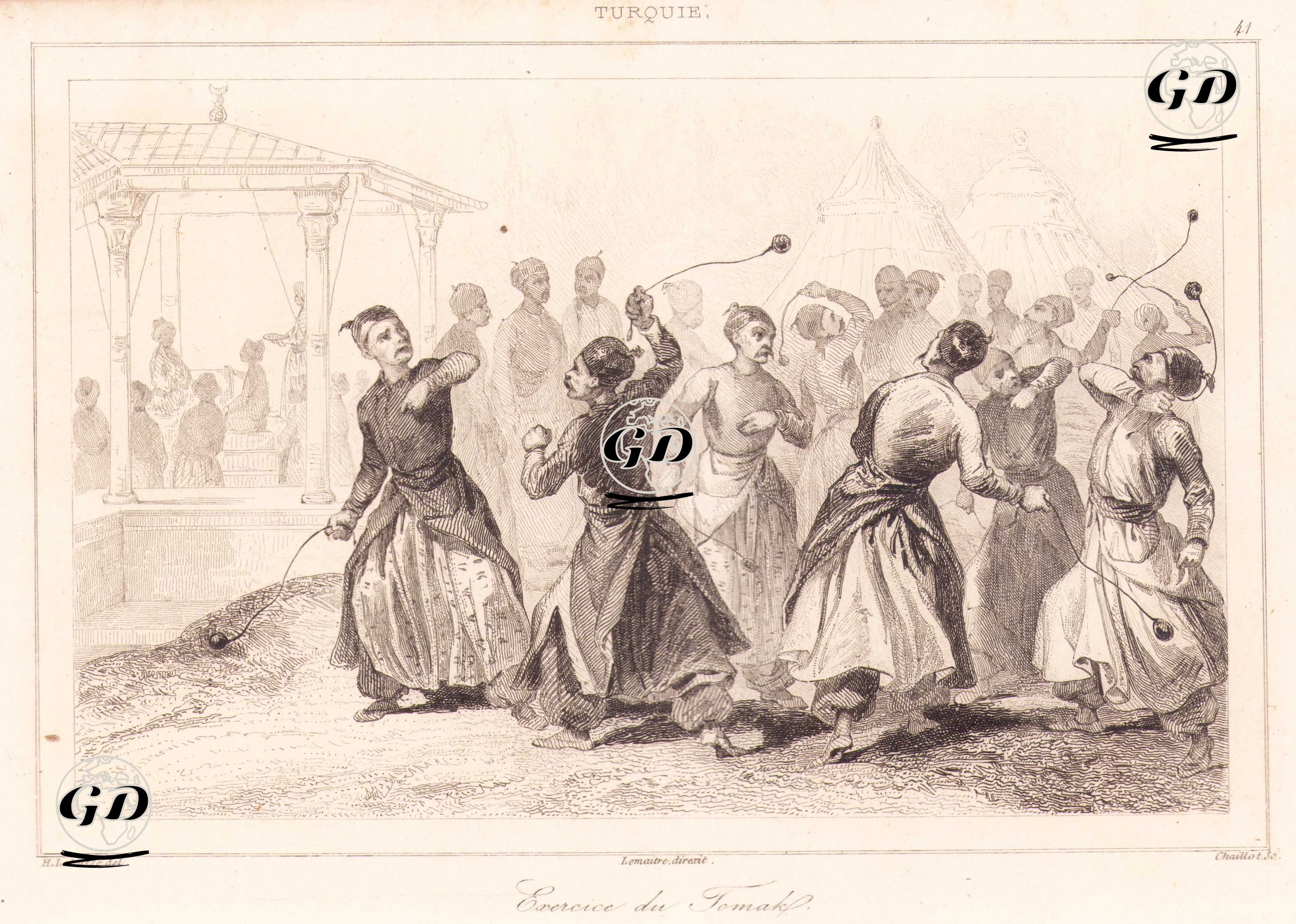 Tomak Oyunu - François Hippolyte Lalaisse (1812-1844) - 1840
