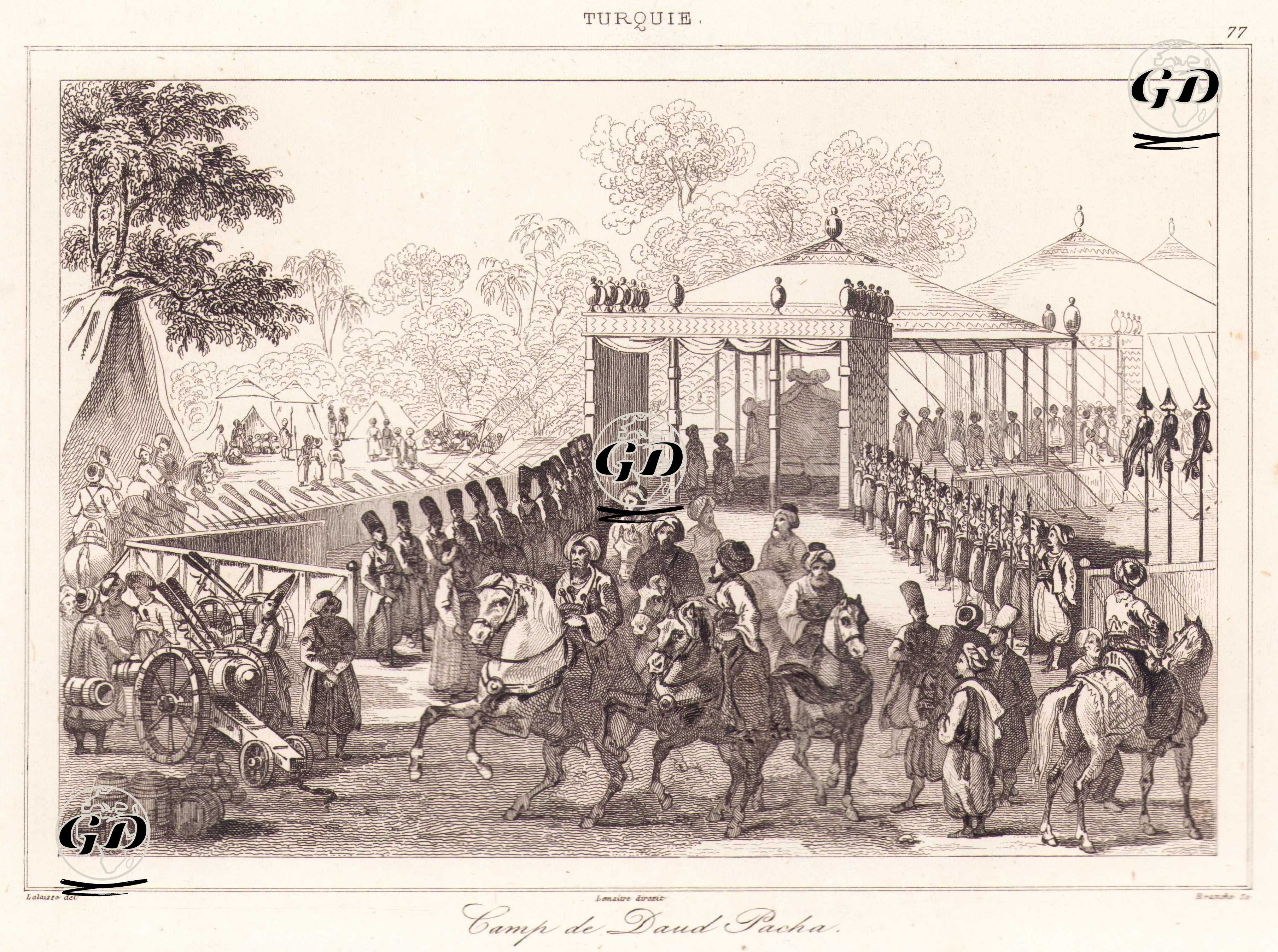 Camp de Daud Pacha (Istanbul) - François Hippolyte Lalaisse (1812-1844) - 1840