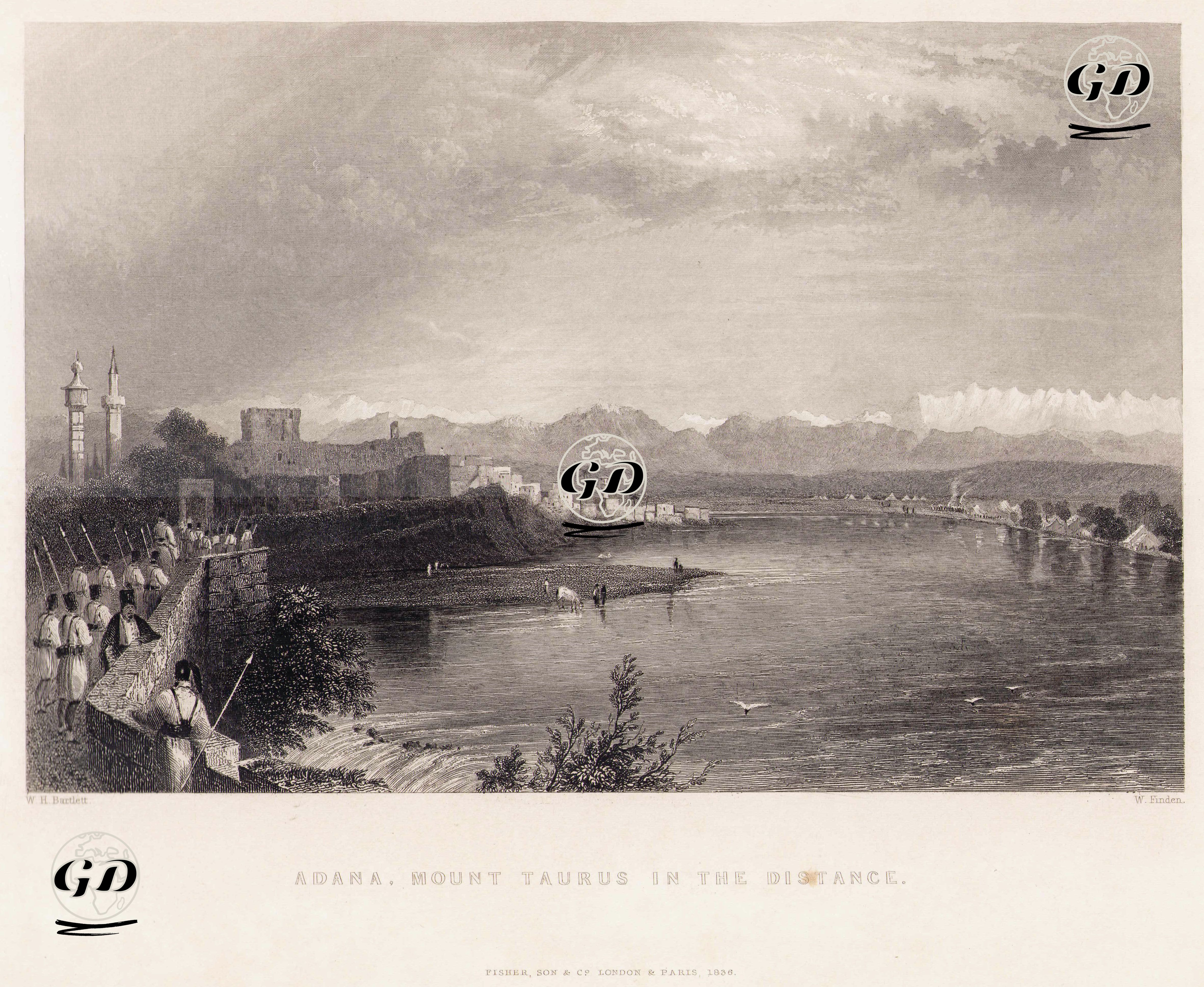 Adana Ve Toros Dağları İle Birlikte Kavalalı İbrahim Paşanın Askerleri - William Henry Bartlett (1809-1854) - 1836