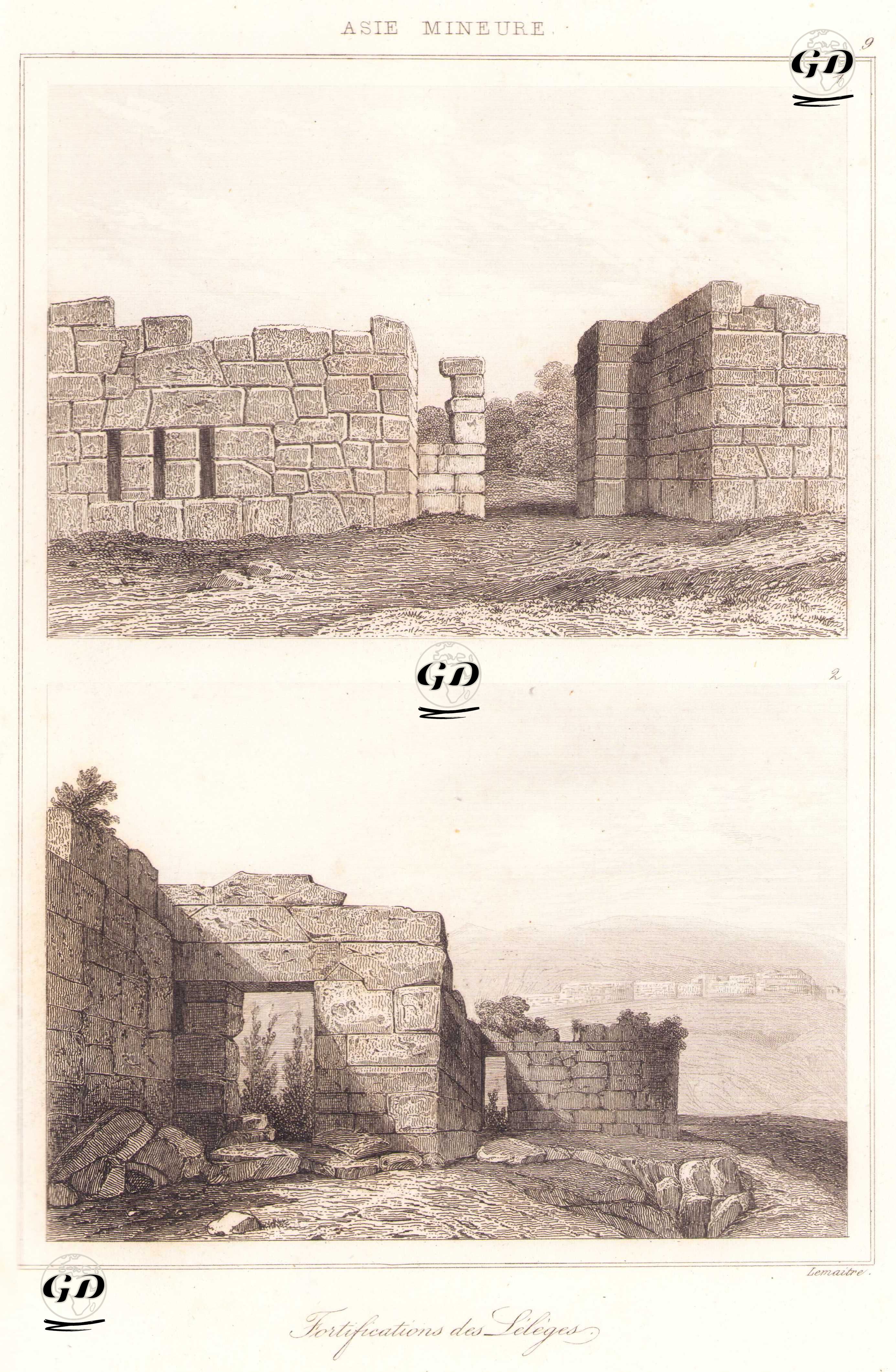 Fortifications des Leleges  - Charles Felix Marie Texier (1802-1871) - 1863