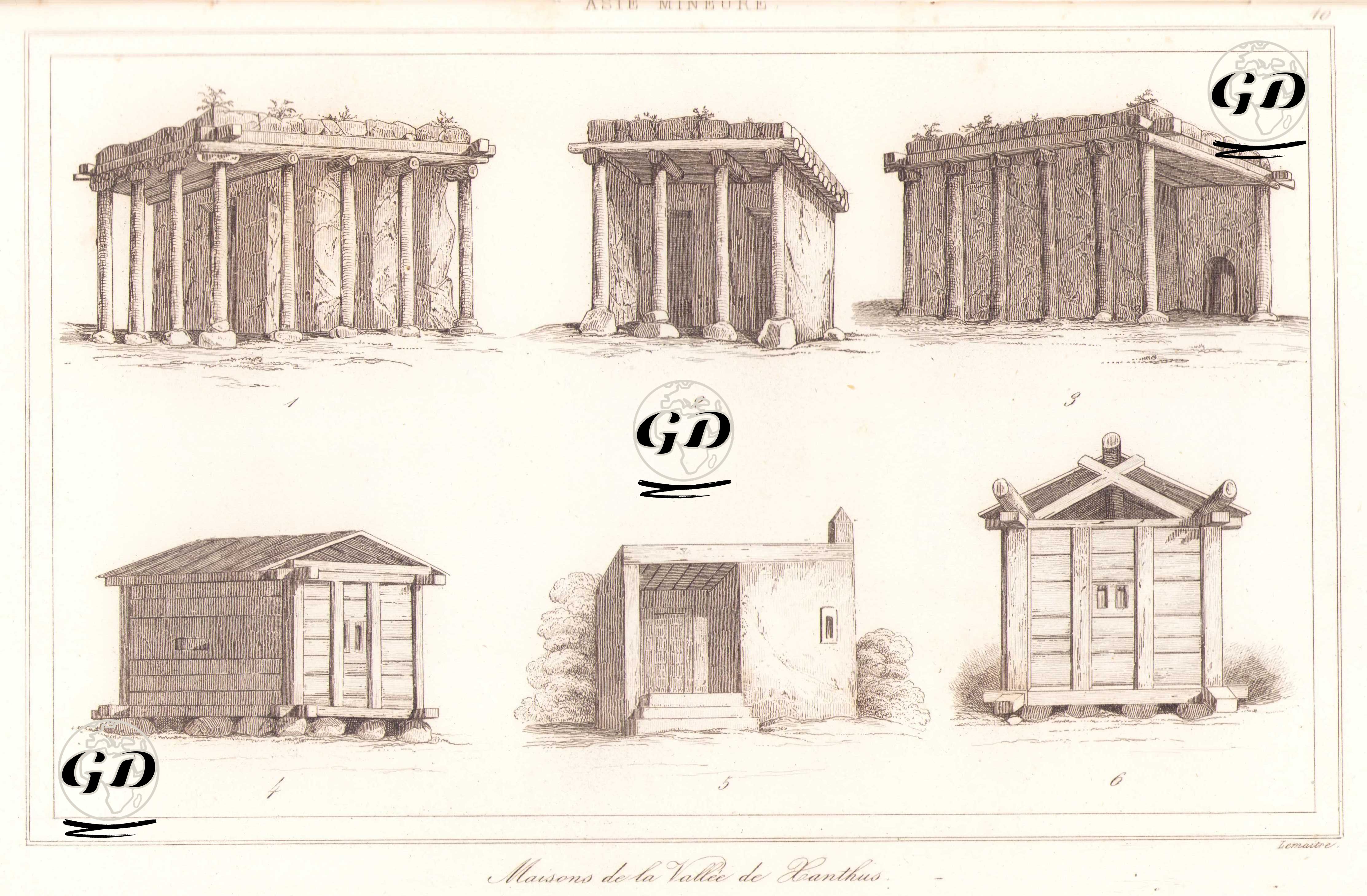 Likya Bölgesinin Xanthos (Ksanthos) Vadisinde Kullanılan Ambarlar (Depolar) - Charles Felix Marie Texier (1802-1871) - 1863