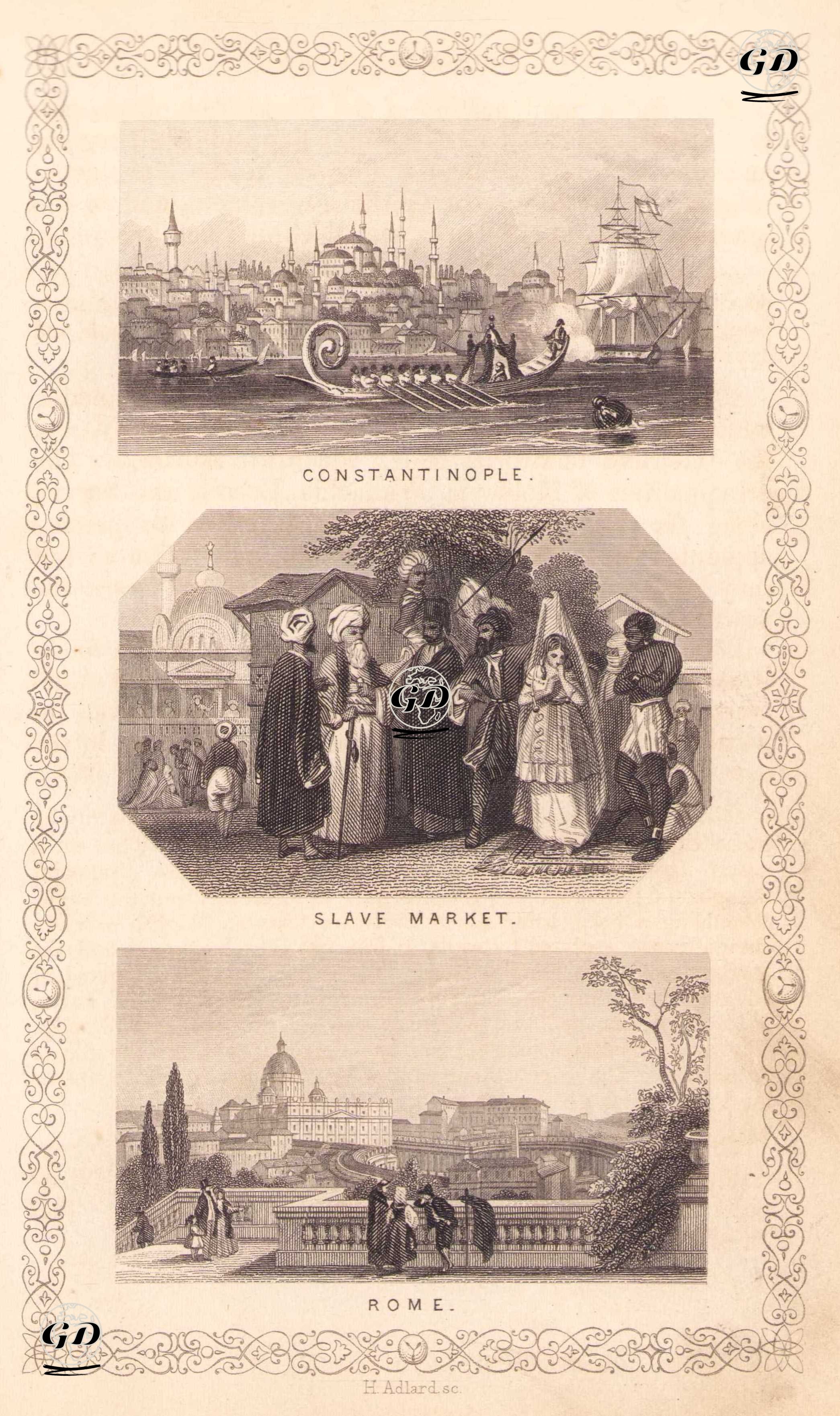 İstanbul-Köle Pazarı-Roma, İtalya -  - 1852