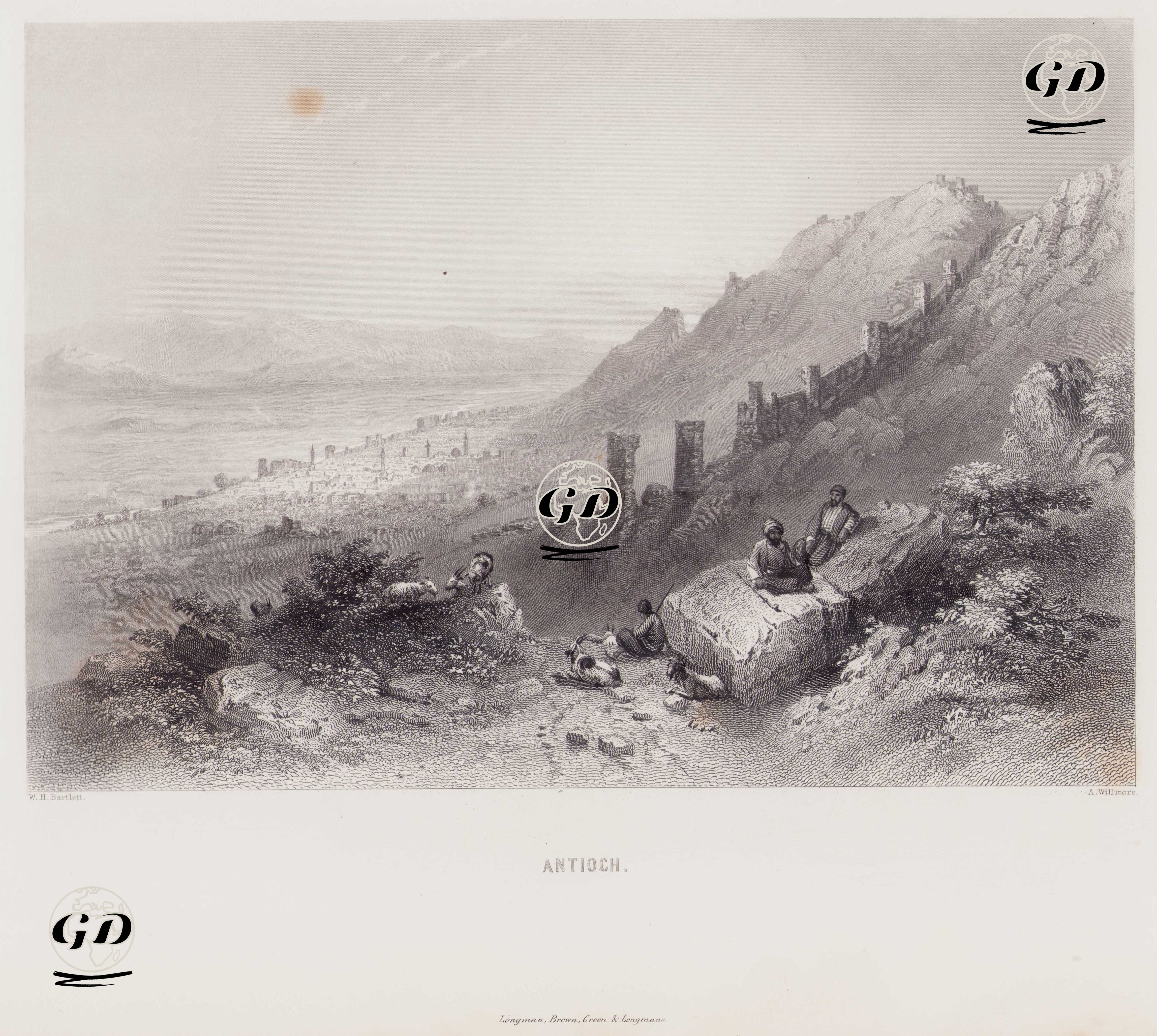 Antakya'nın Batı Tarafının Görünümü - William Henry Bartlett (1809-1854) - 1852
