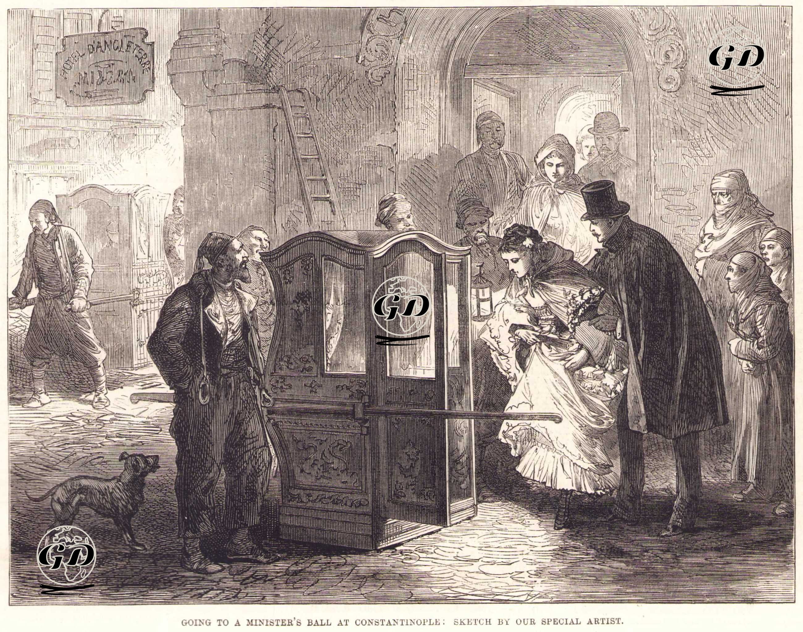 Going to a Minister’s Ball at Constantinople -  - 1877