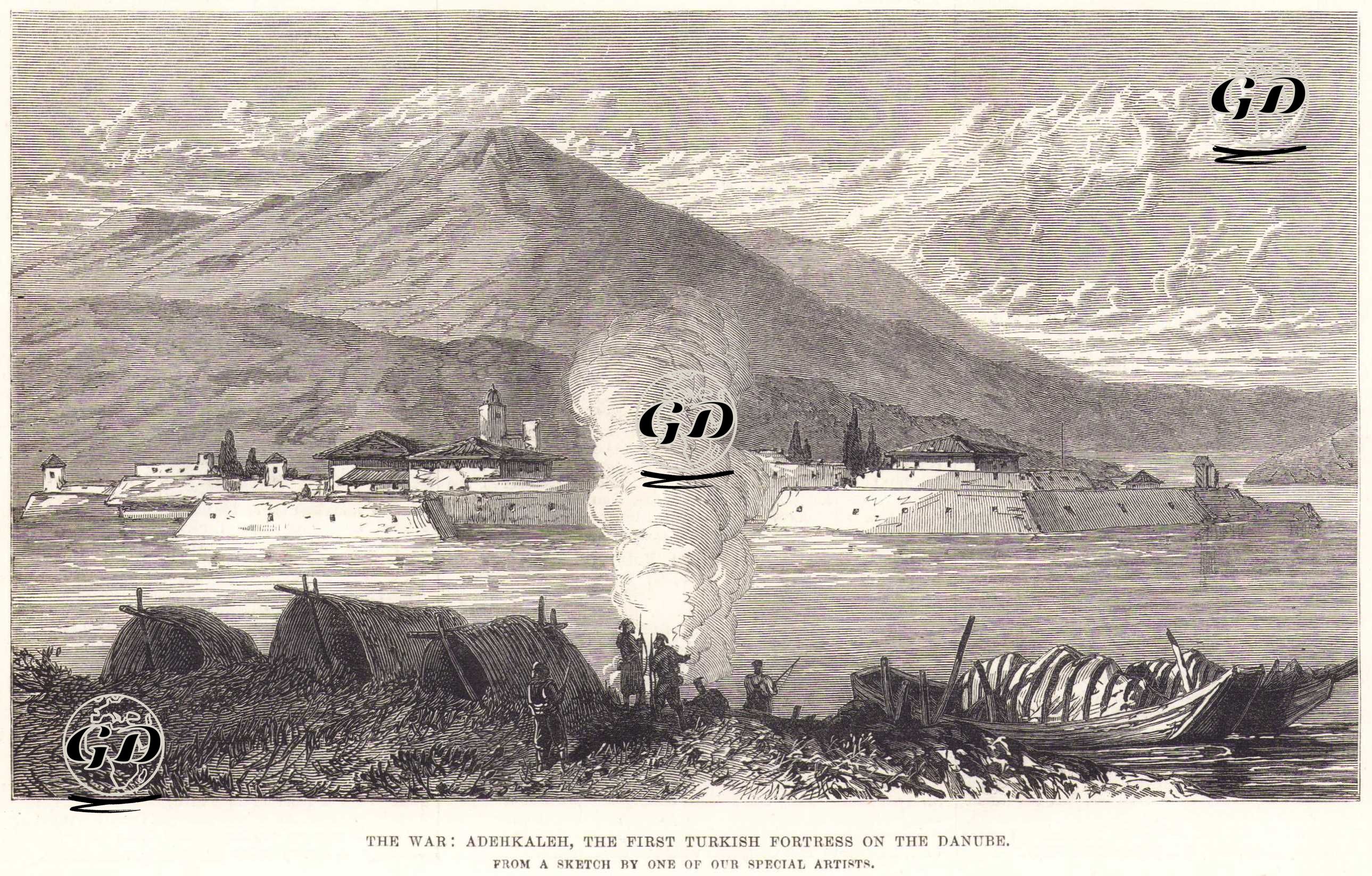 1877-1878 Osmanlı-Rus Savaşı (93 Harbi) Sırasında Tuna Nehri Üzerindeki İlk Türk Kalesi Adakale -  - 1877