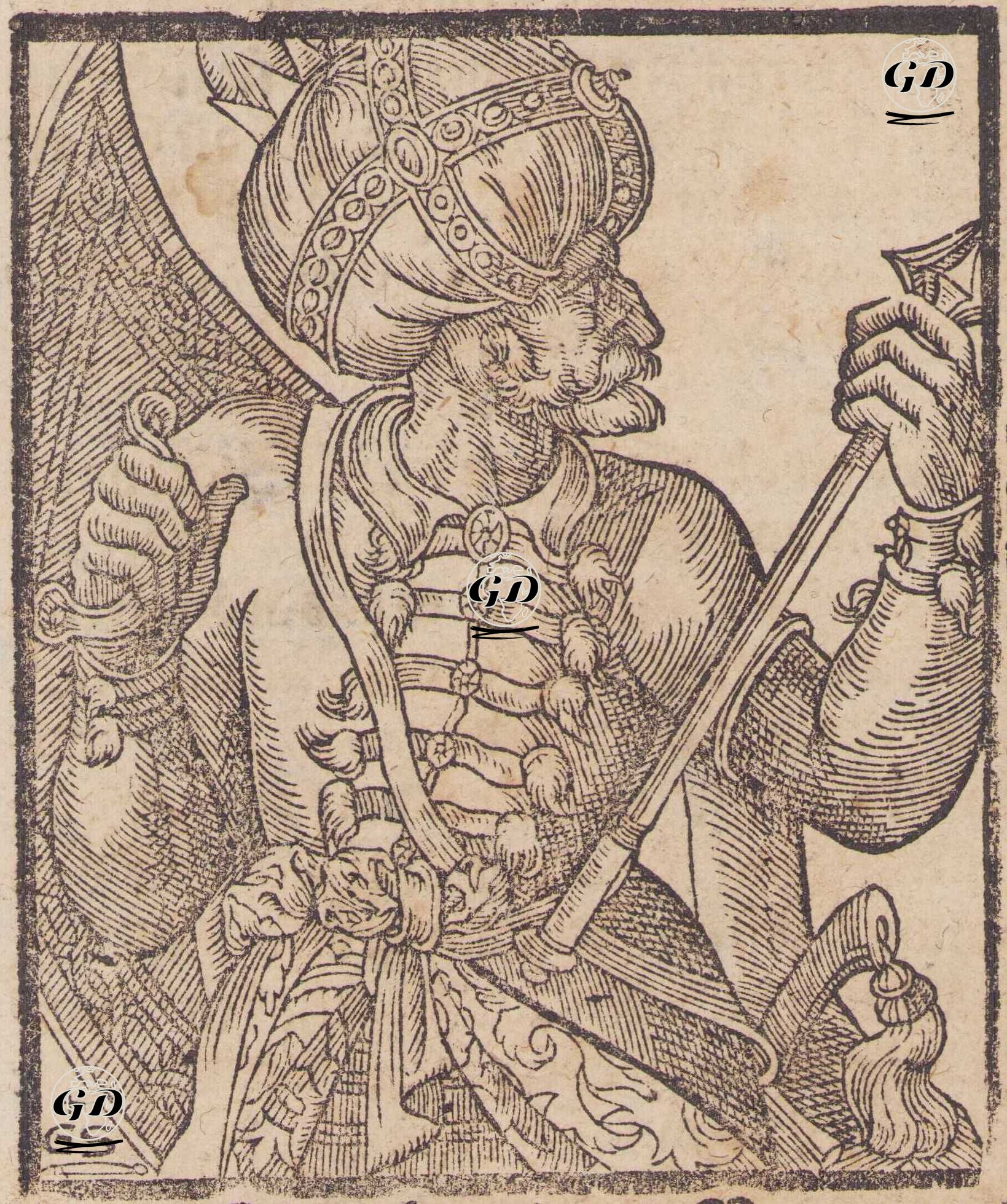 Solymannus - der Zwolffte Türkisch Keyser (The Tenth Turkish Emperor Suleiman-Suleiman the Magnificent) - Sebastian Munster (1489-1552) - 1628