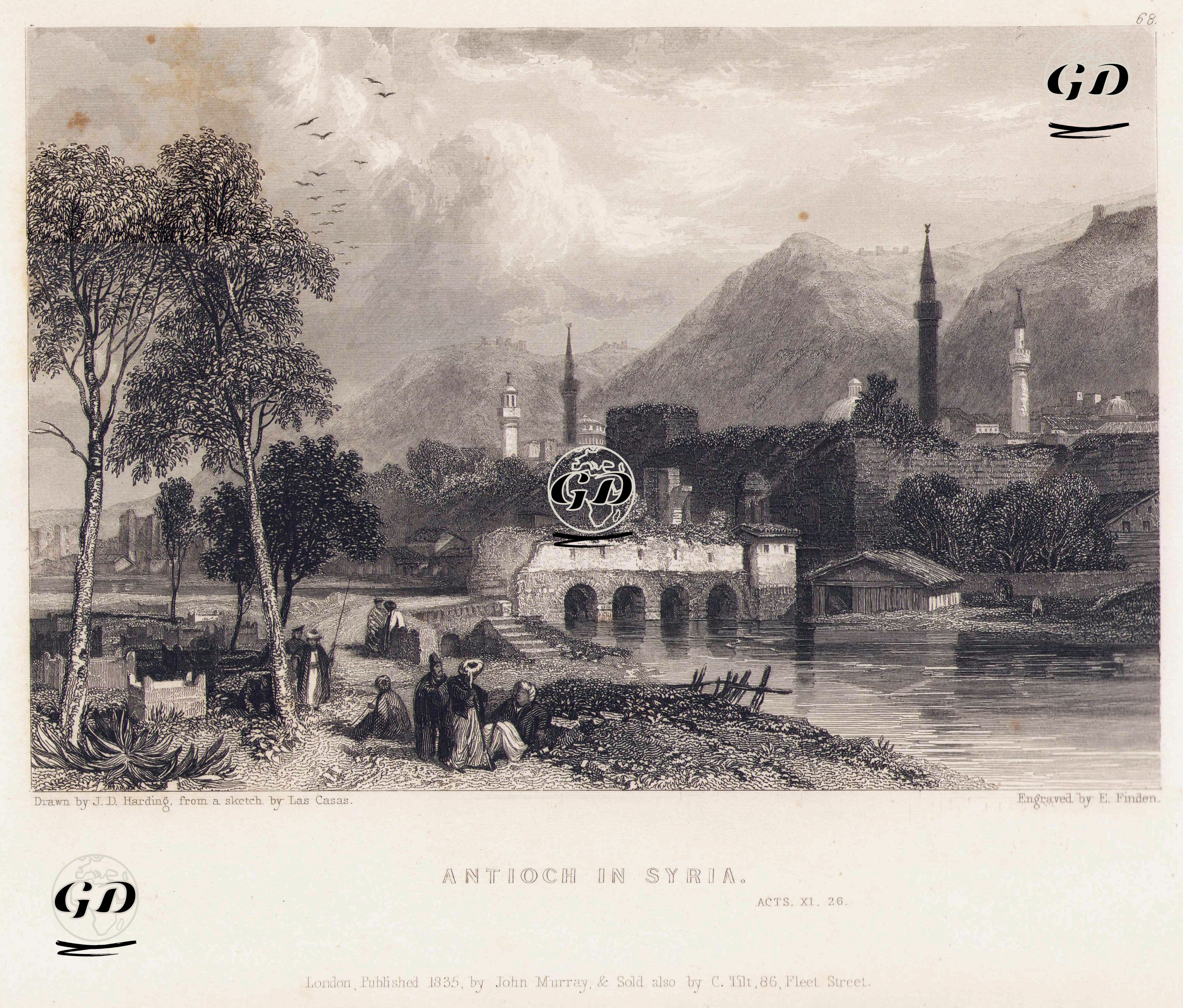 Antakya Şehri Ve Köprü Kapısı - James Duffield Harding (1798-1863) - 1835