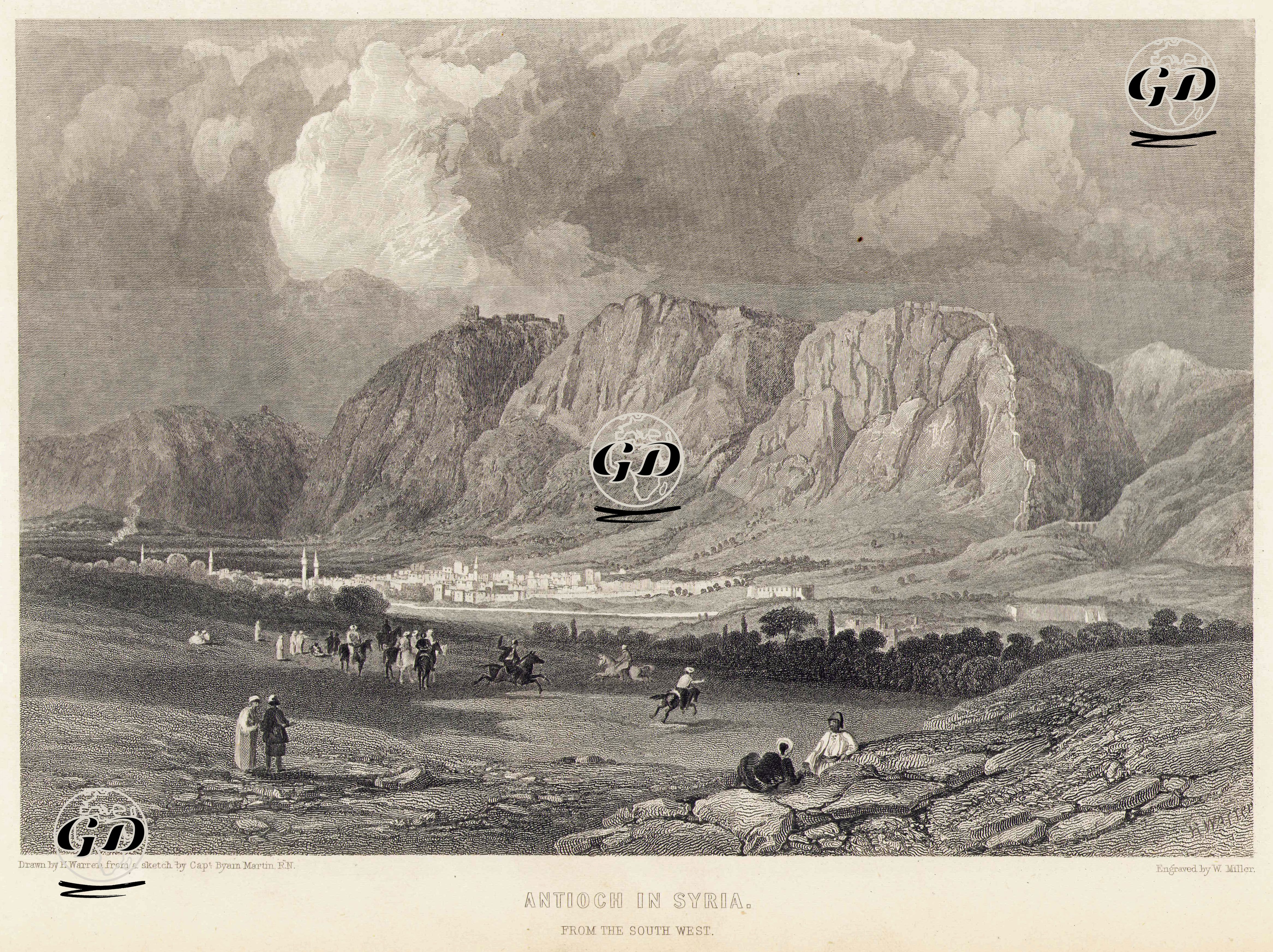 Antakyanın Güney Batı Tarafından Görünümü - Henry Warren (1794-1879) - 1860