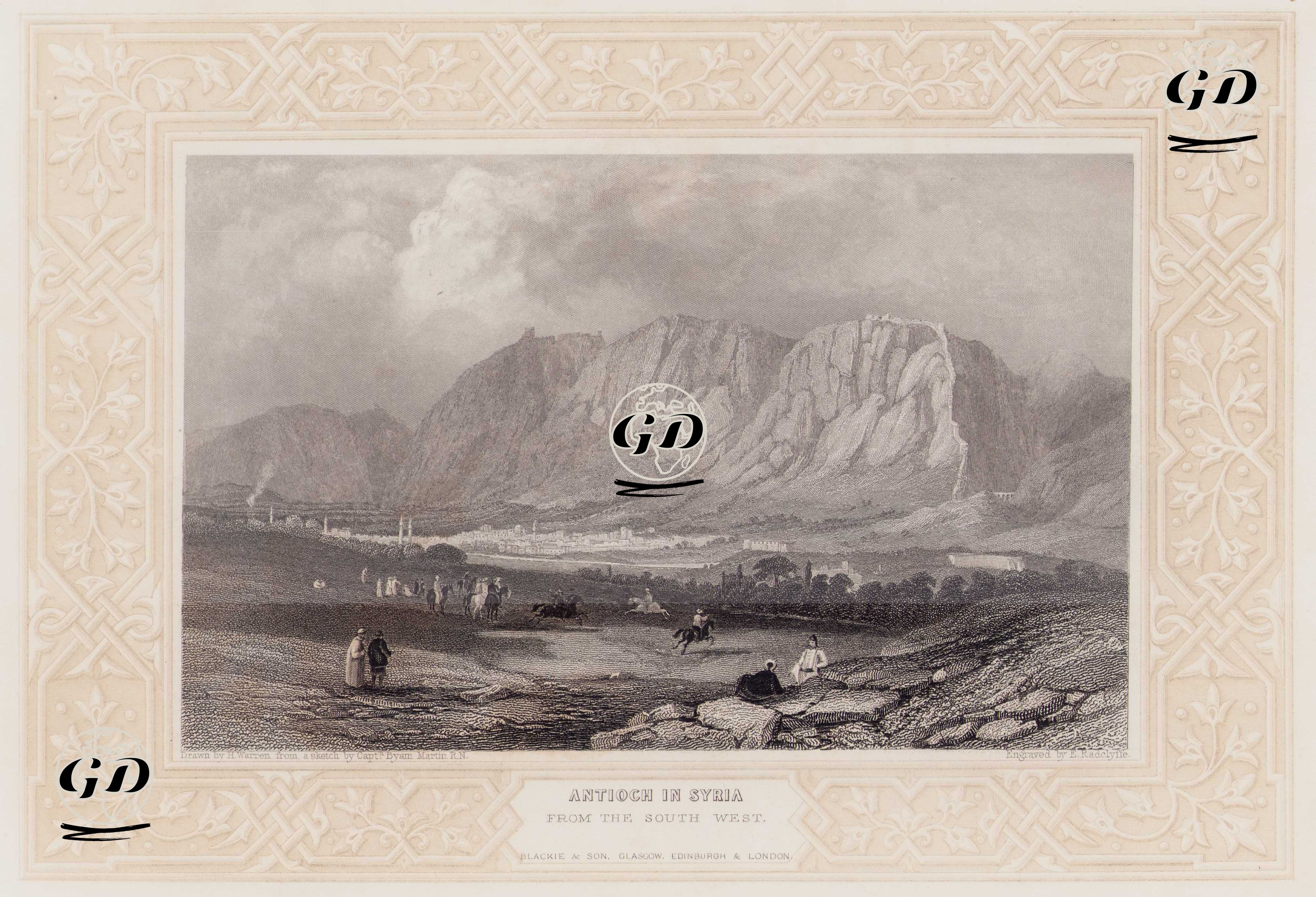 Antakyanın Güney Batı Tarafından Görünümü - Henry Warren (1794-1879)-Capt. Byam Martin - 1860's