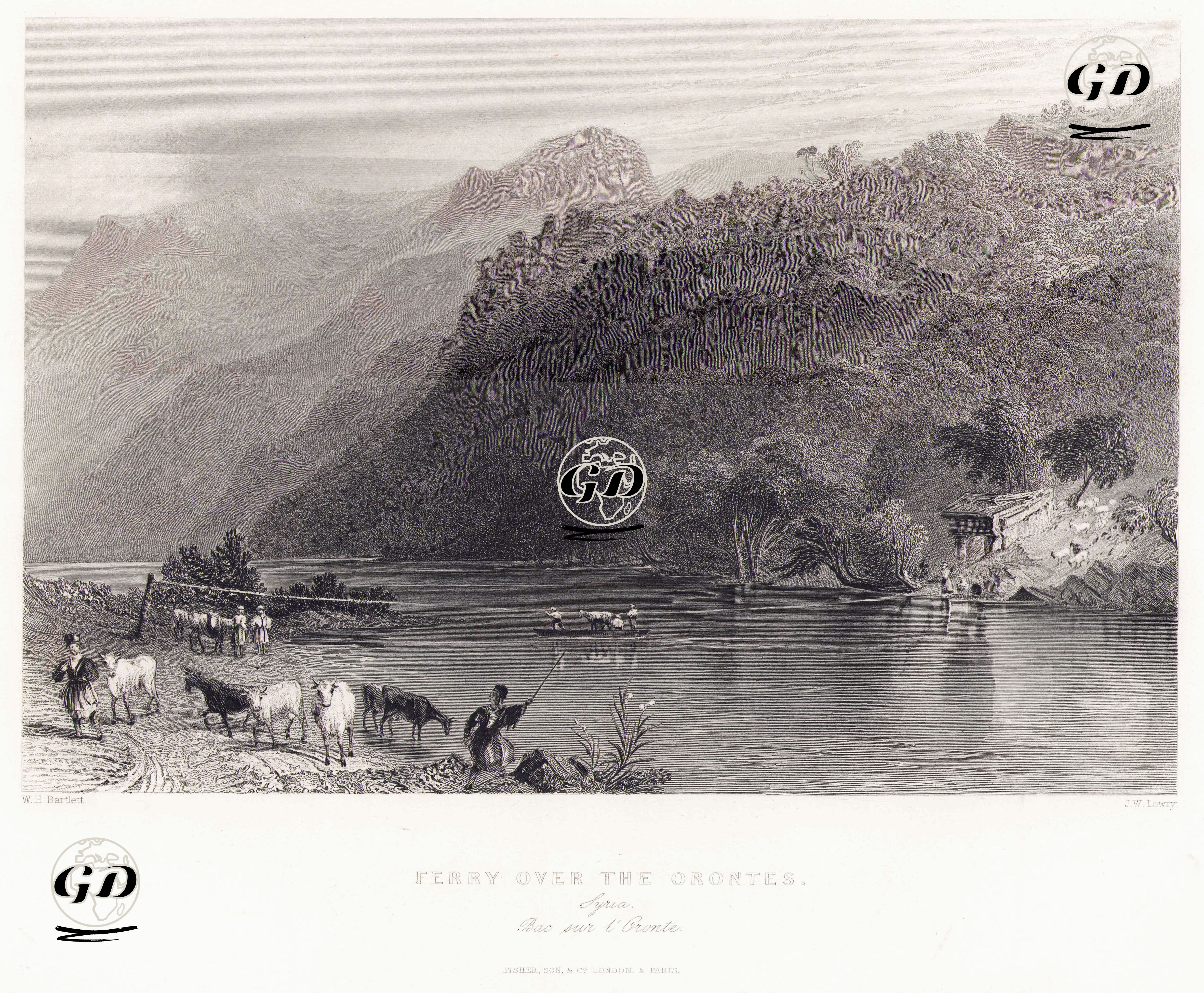 Asi Nehri Üzerinde Ulaşım - William Henry Bartlett (1809-1854) - 1838-1839
