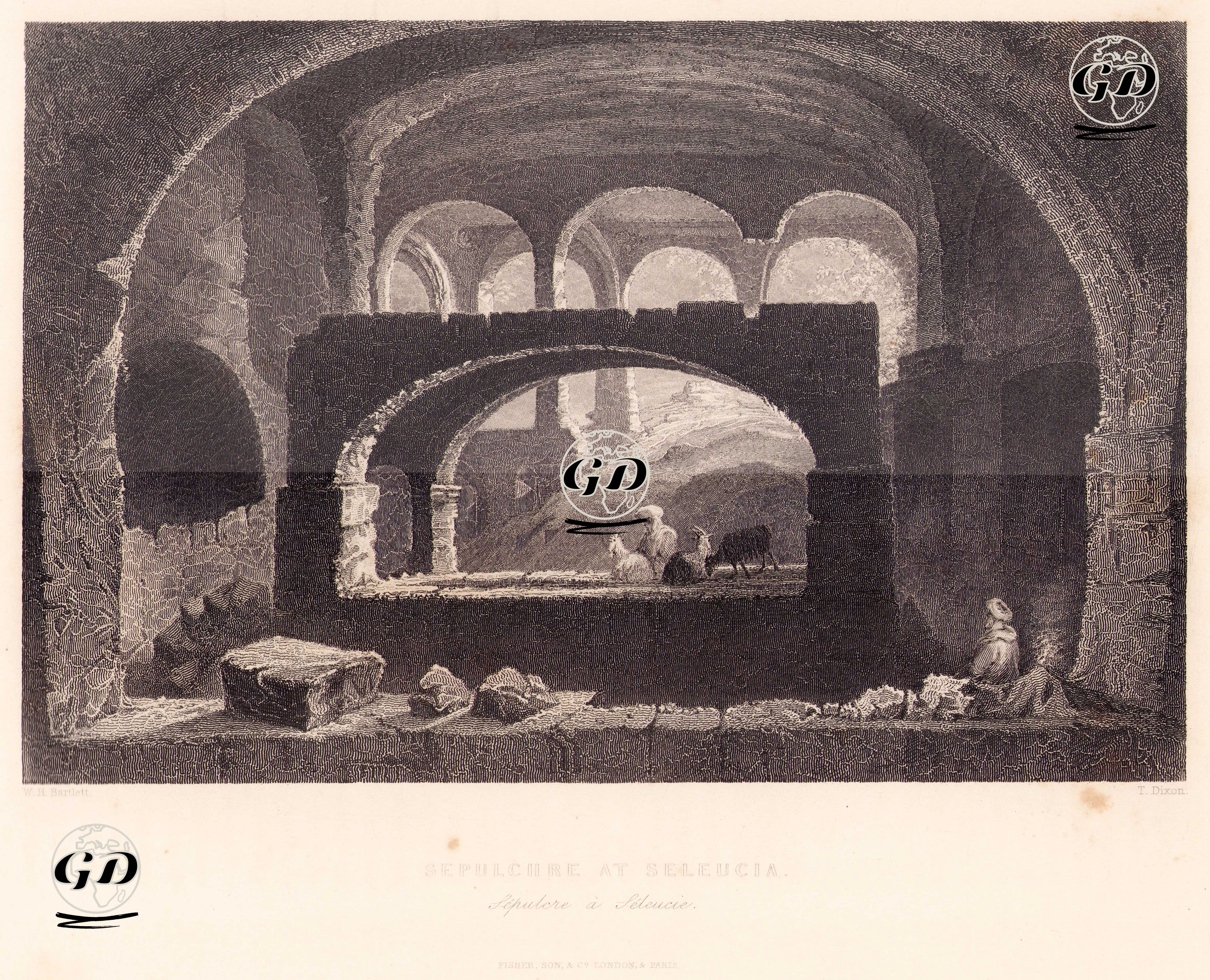 Sepulchre At Seleucia-Sepulcre A Seleucie  - William Henry Bartlett (1809-1854) - 1838-1839