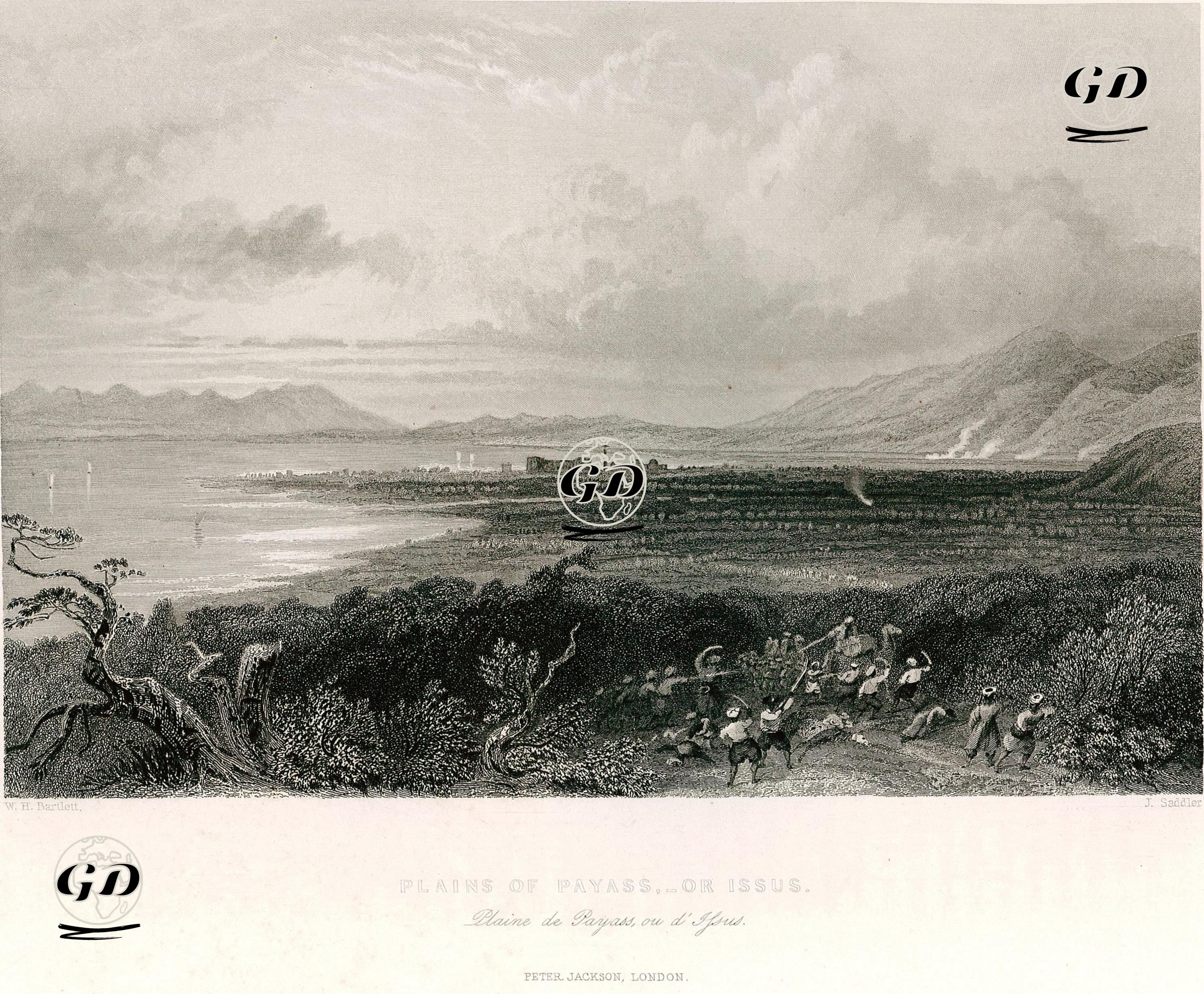  İssus Ya da Payas Ovası - William Henry Bartlett (1809-1854) - 1840's