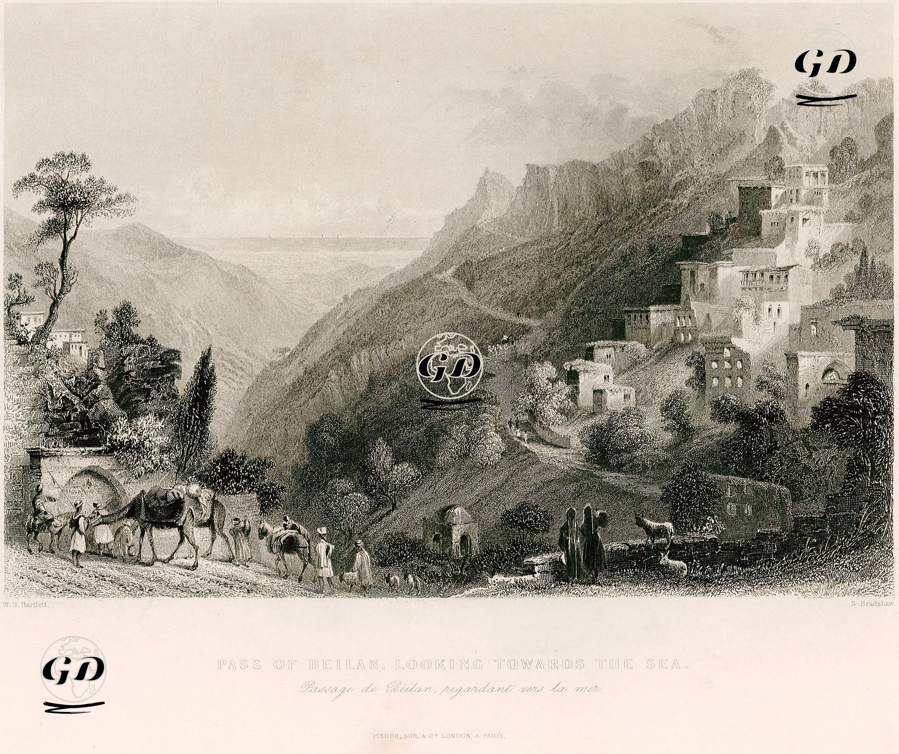 Belen Geçitinin Deniz Tarafı Manzarası - William Henry Bartlett (1809-1854) - 1838-1839