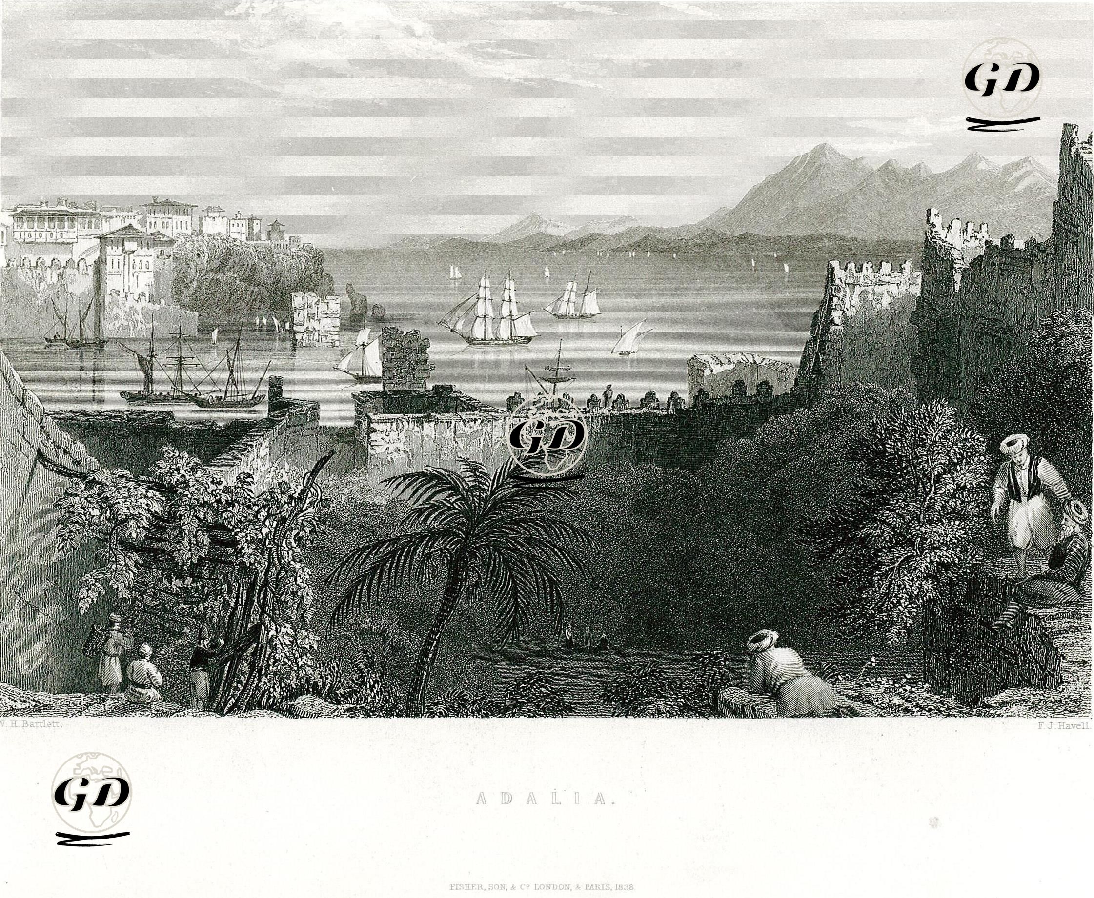 Antalya  - William Henry Bartlett (1809-1854) - 1838