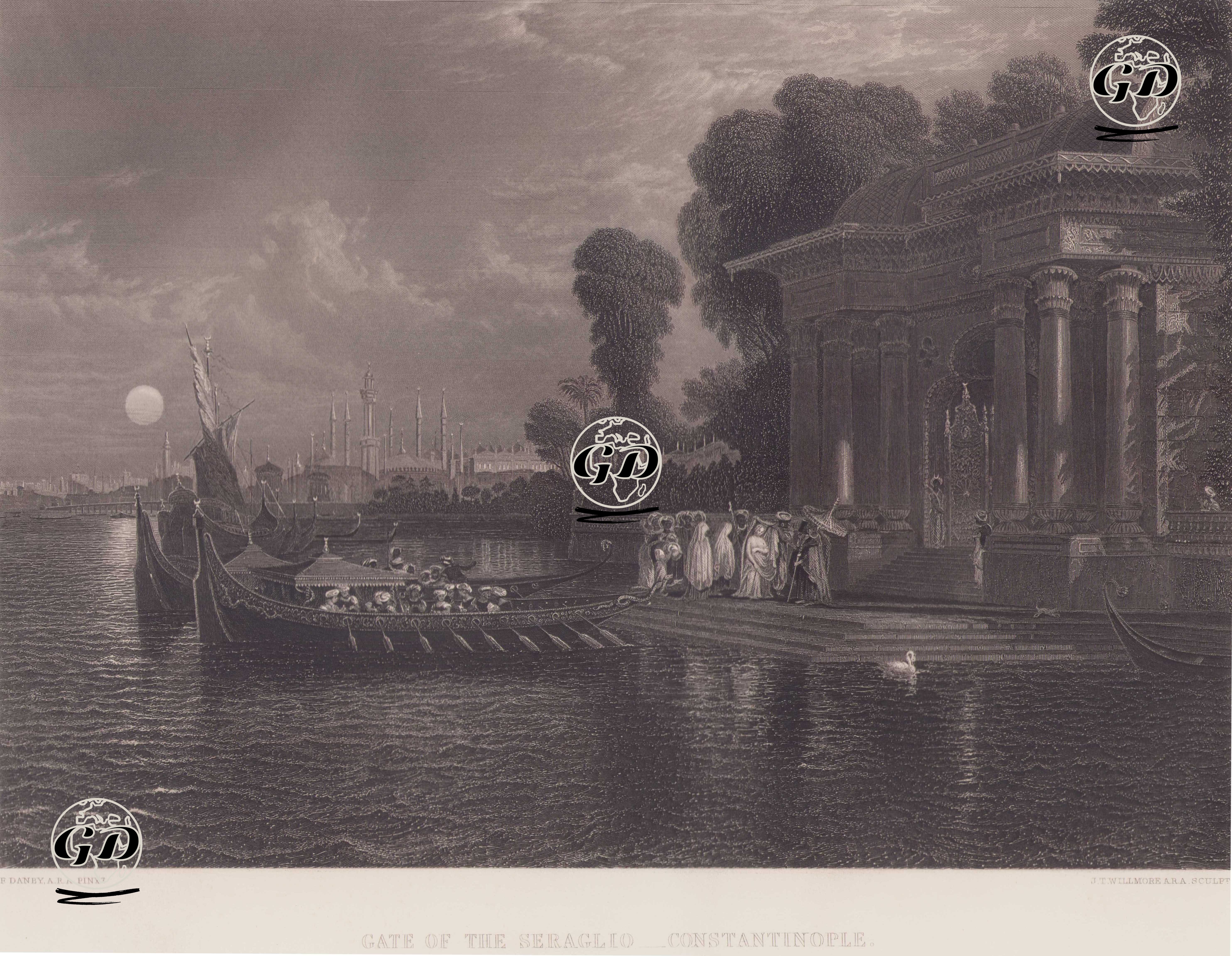 Gate of Seraglio, Constantinople - Francis Danby (1793-1861) - 1857