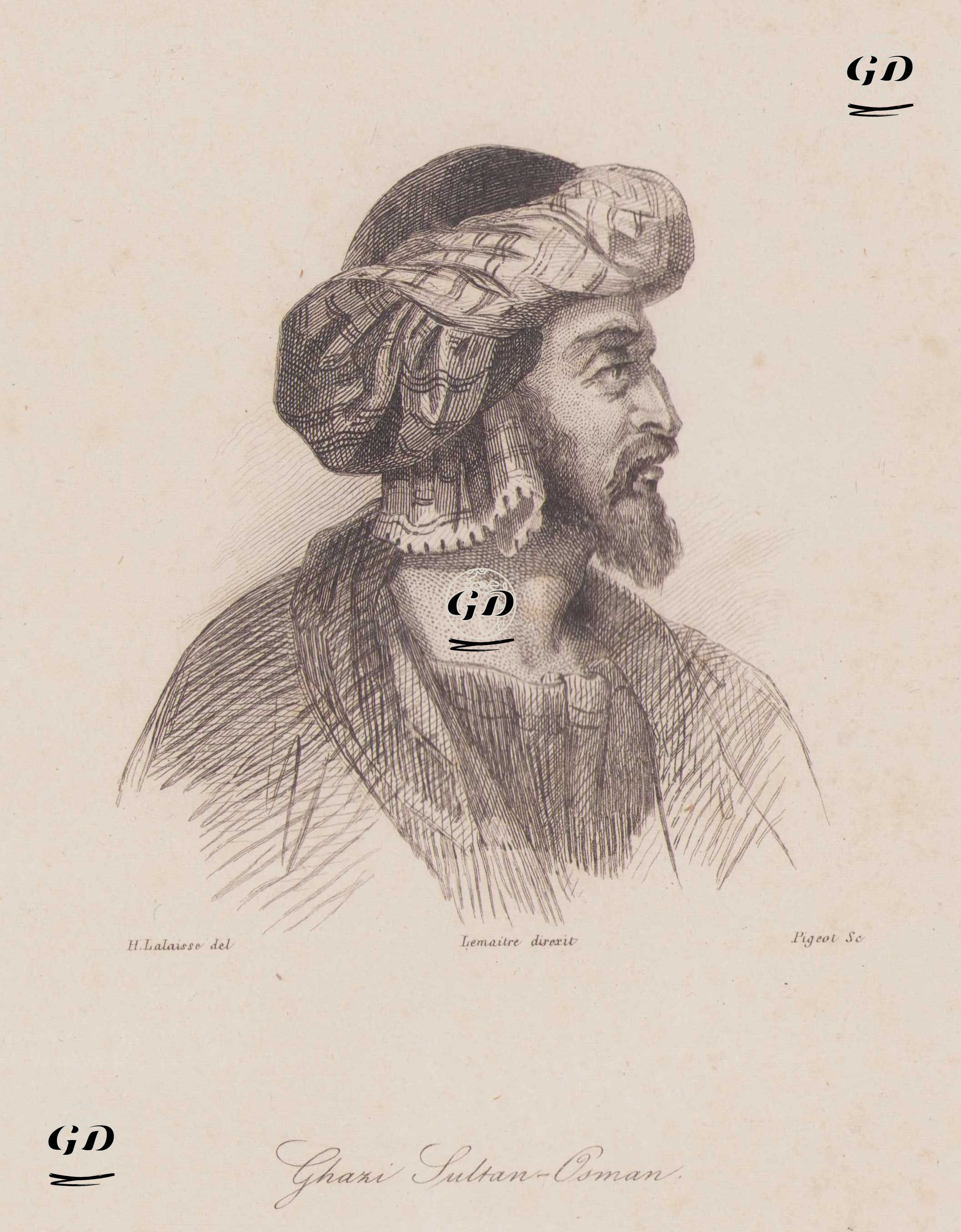 Ghazi Sultan Osman - François Hippolyte Lalaisse (1812-1844) - 1840