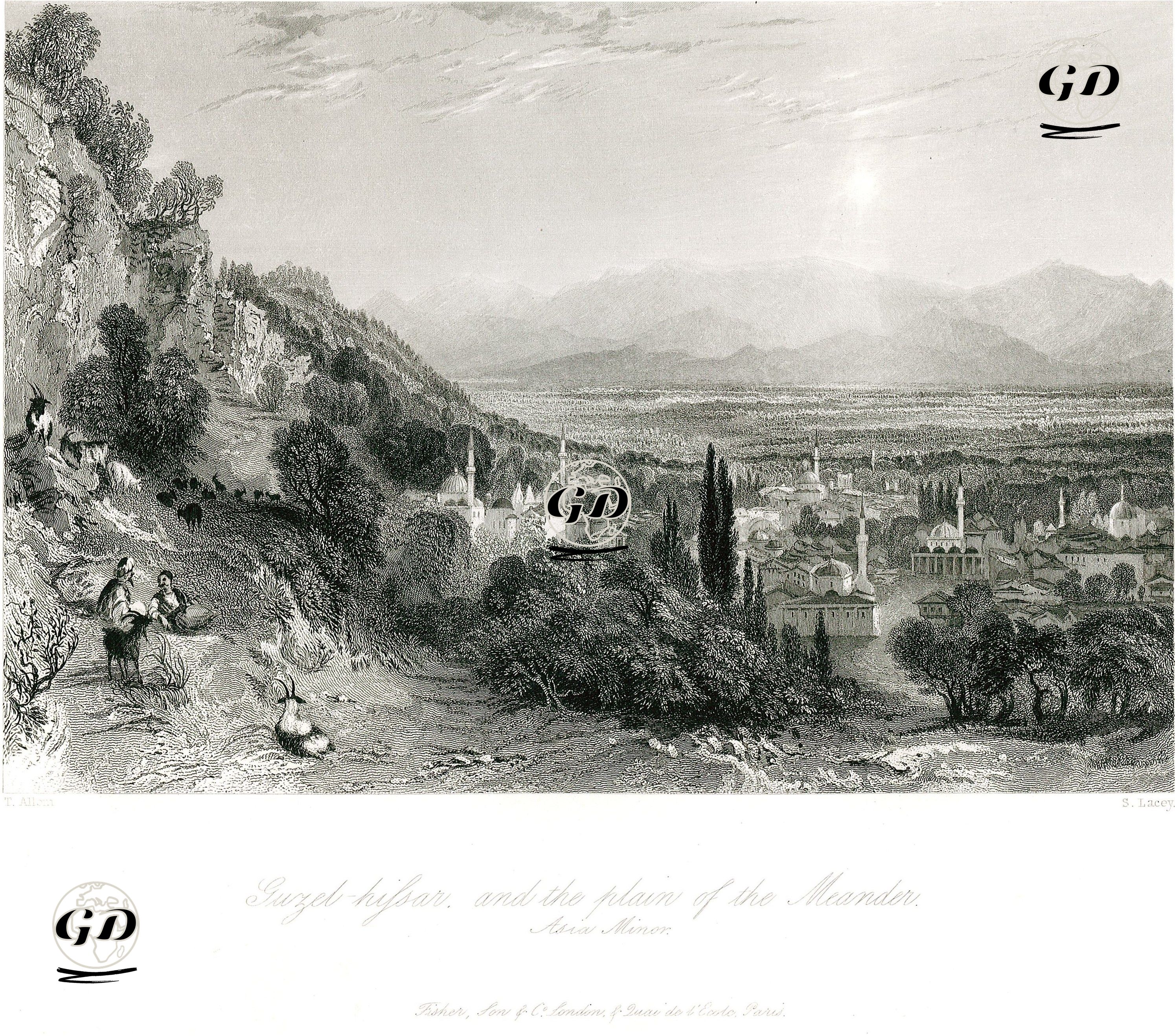Aydın Güzelhisar Ve Menderes Ovası - Thomas Allom (1804-1872) - 1838
