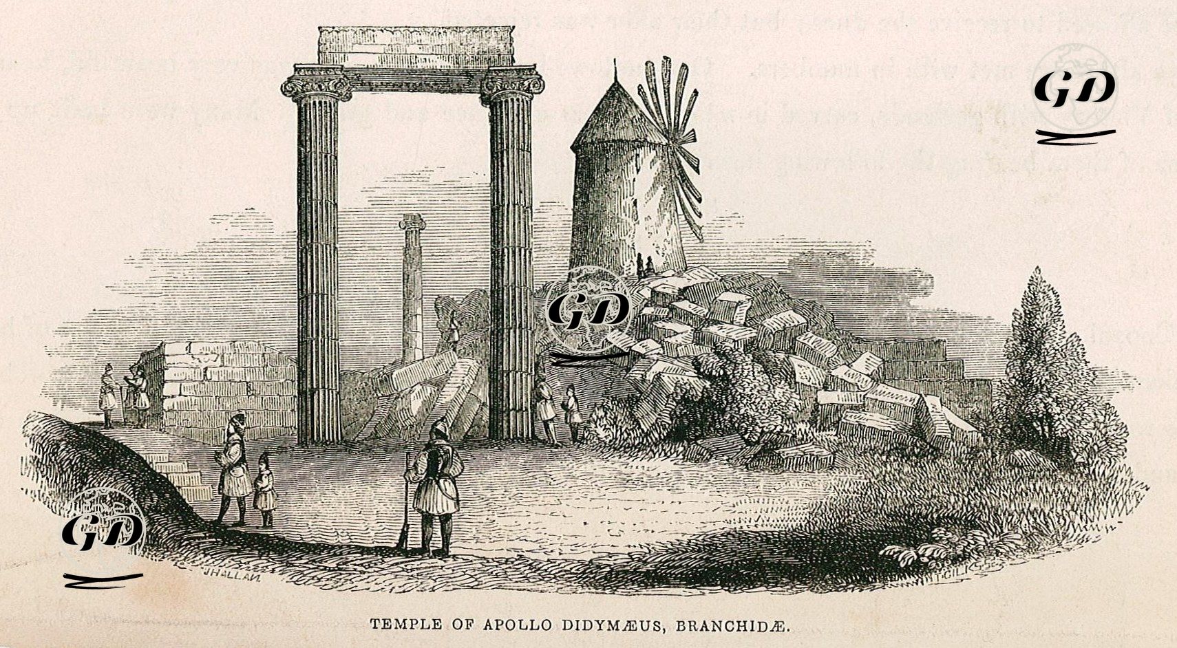 Didyma (Didim) Apollon Tapınağı - J.Hallan - 1840's-1870's