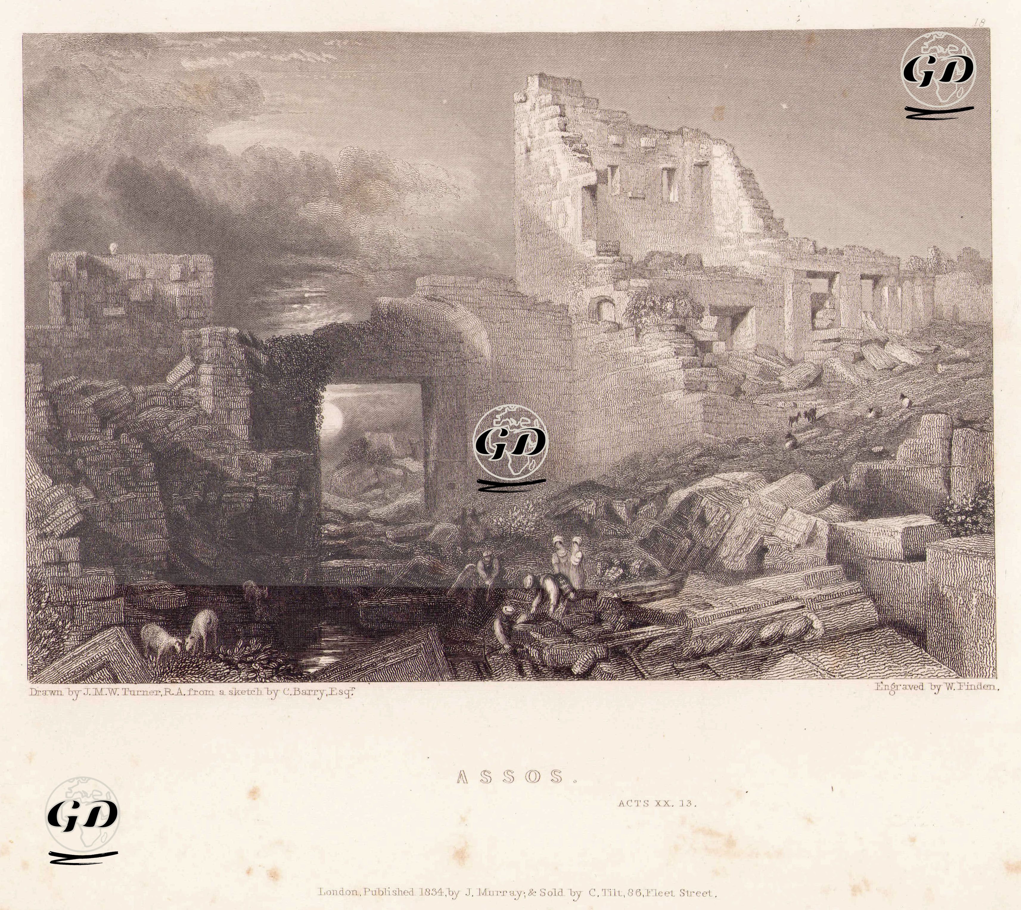 Assos-Acts XX.13. - Joseph Mallord William Turner (1775-1851) - 1834