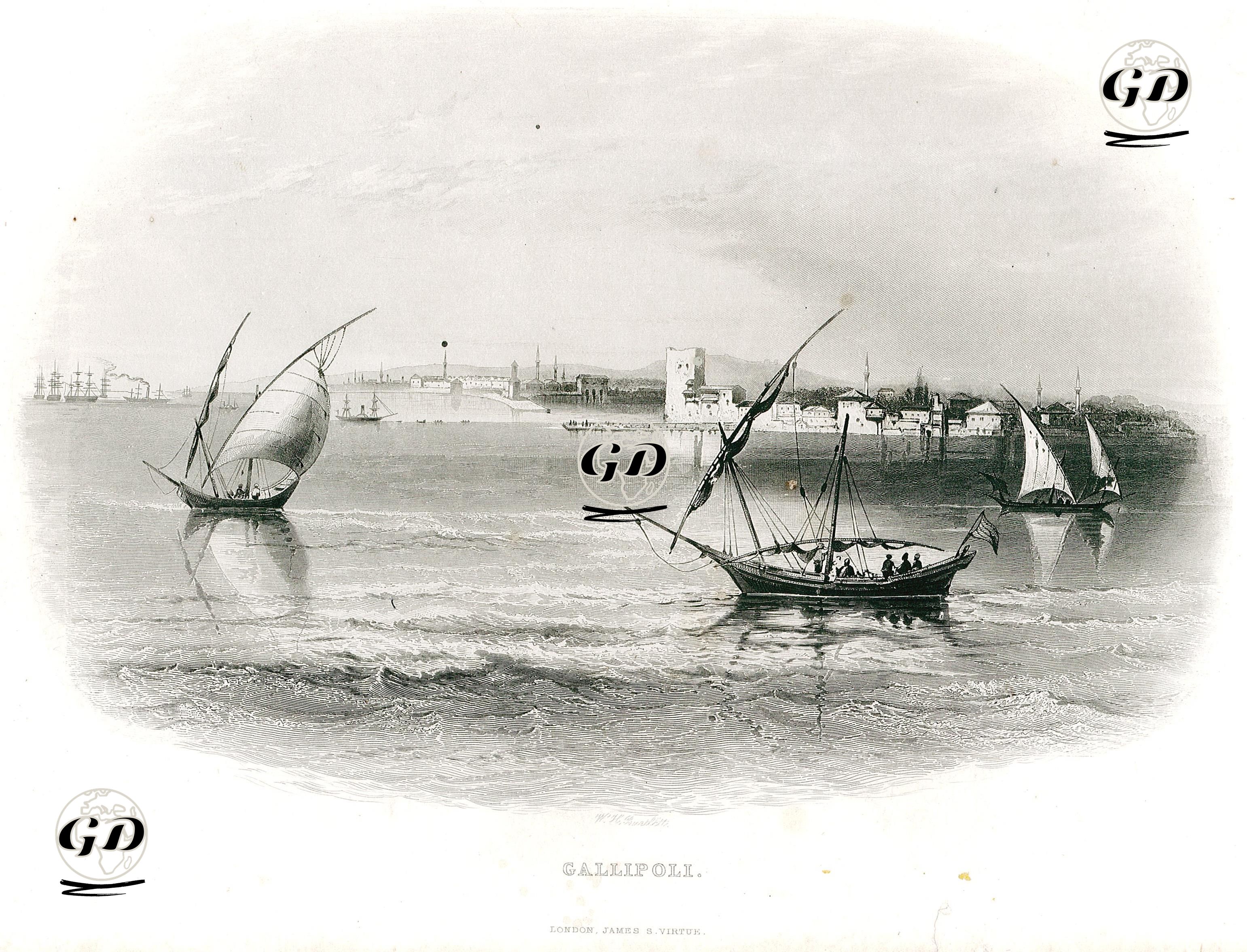 Gallipoli  - William Henry Bartlett (1809-1854) - 1850's