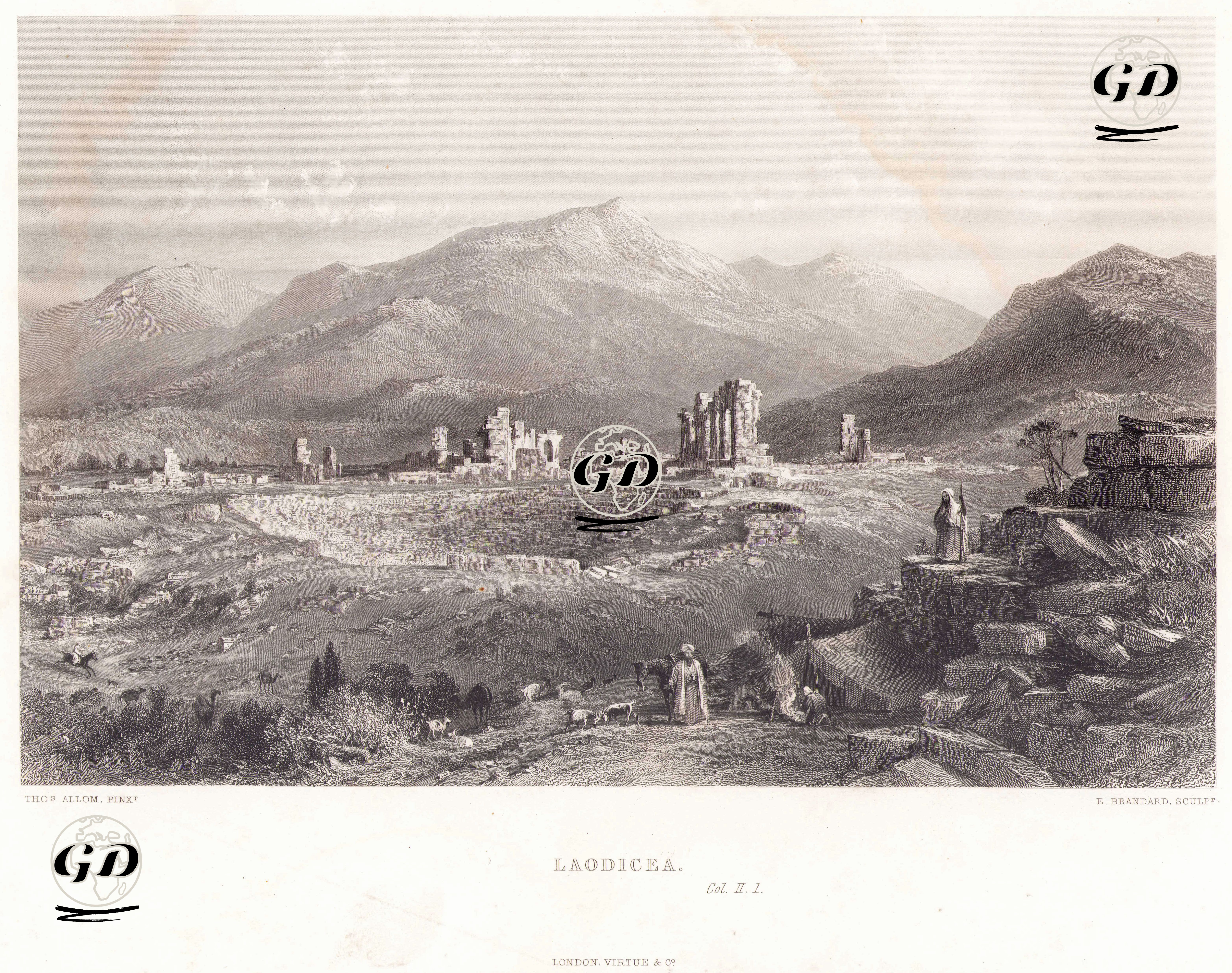 Laodikeia Antik Şehri - Thomas Allom (1804-1872) - 1863