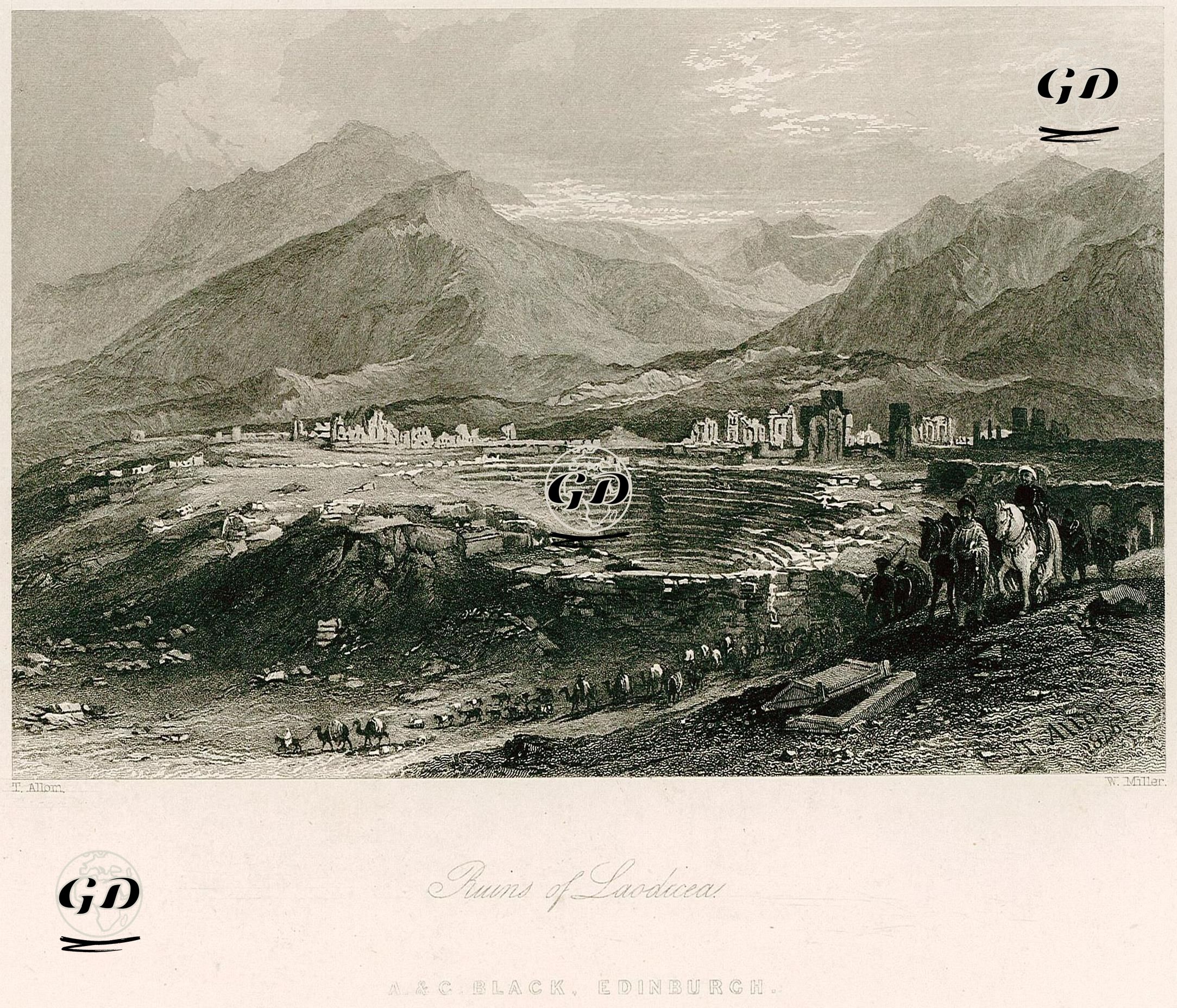 Laodikeia Antik Şehri - Thomas Allom (1804-1872) - 1847