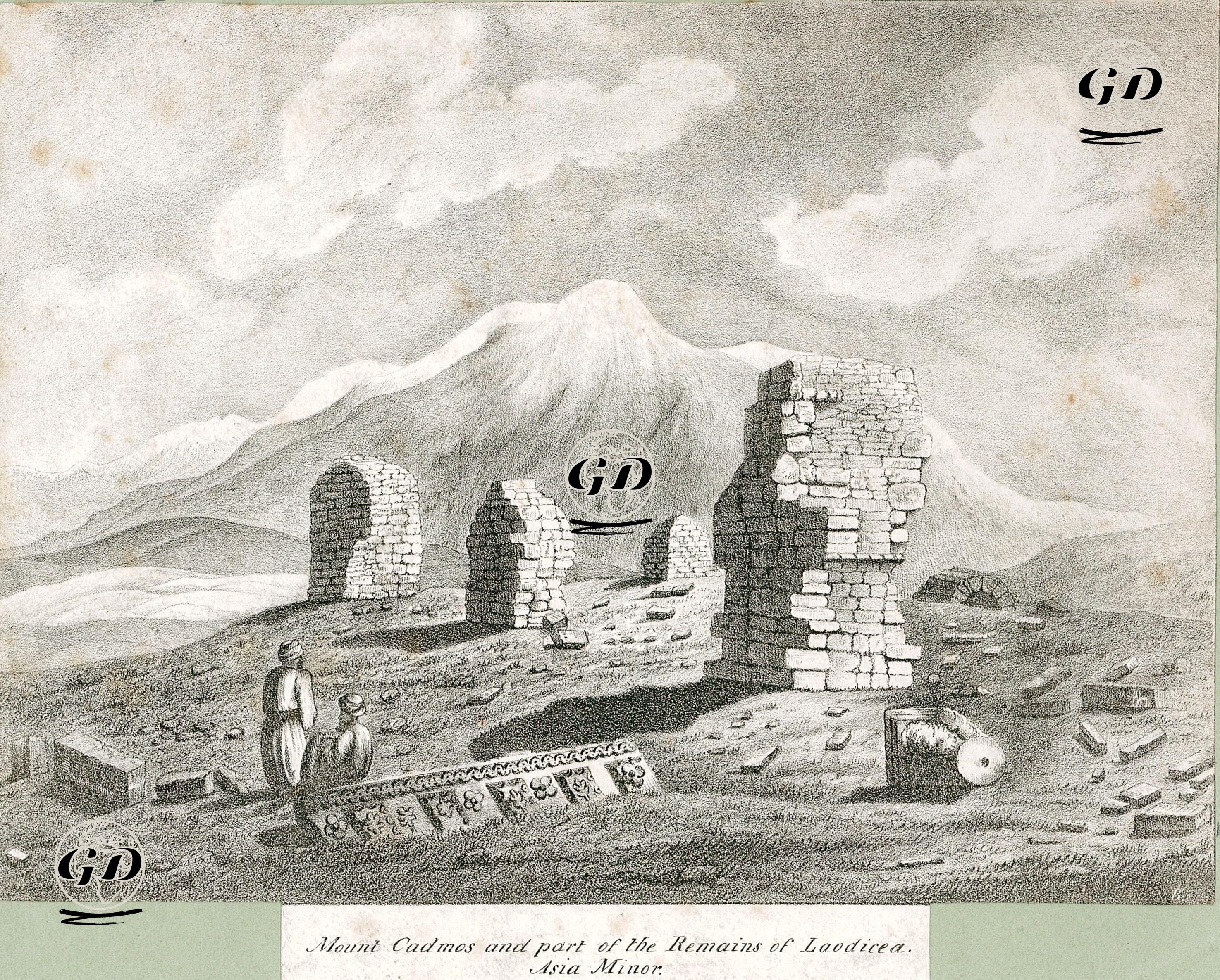 Topçambaba Dağı ve Leodicea Antik Şehri -  - 1840's-1860's