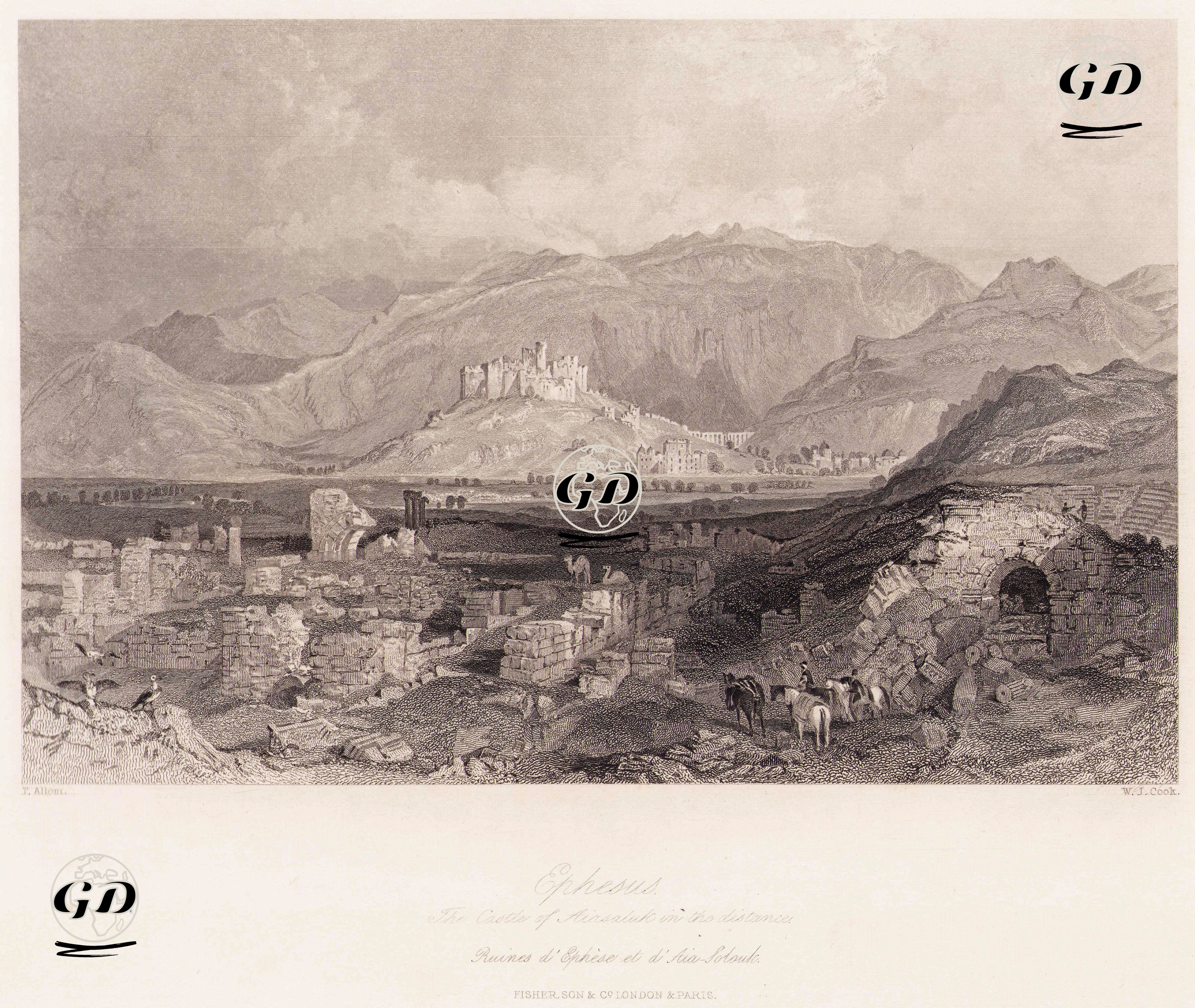 Efes Antik Şehri Ve Ayasuluk Kalesi - Thomas Allom (1804-1872) - 1838-1839