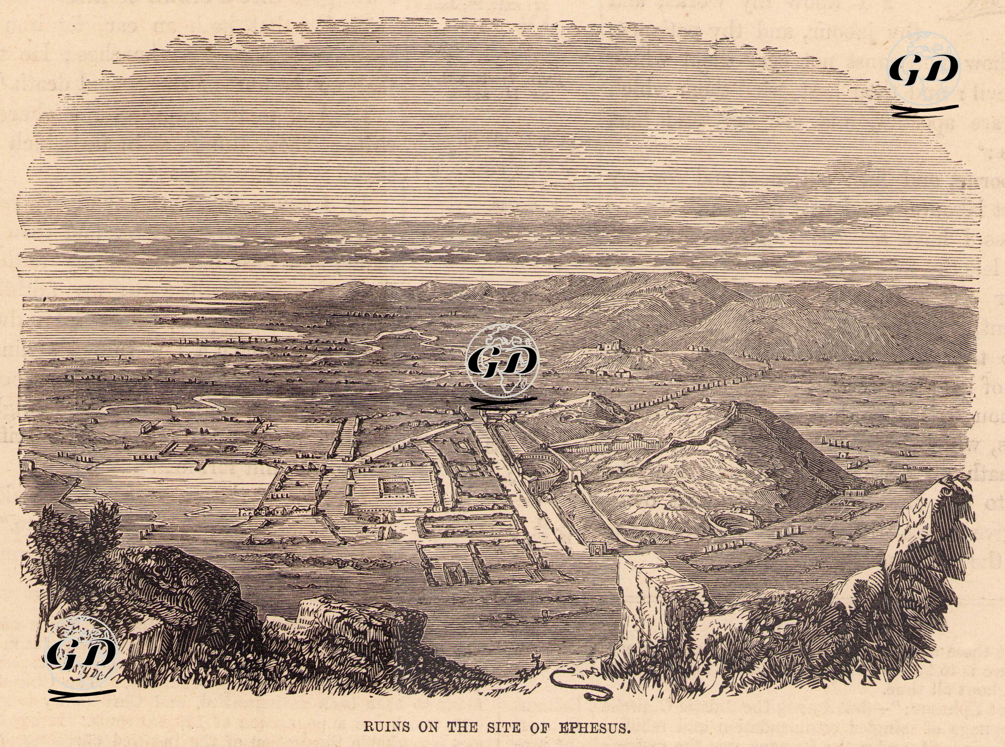 Efes Antik Şehri -  - 1850's-1860's