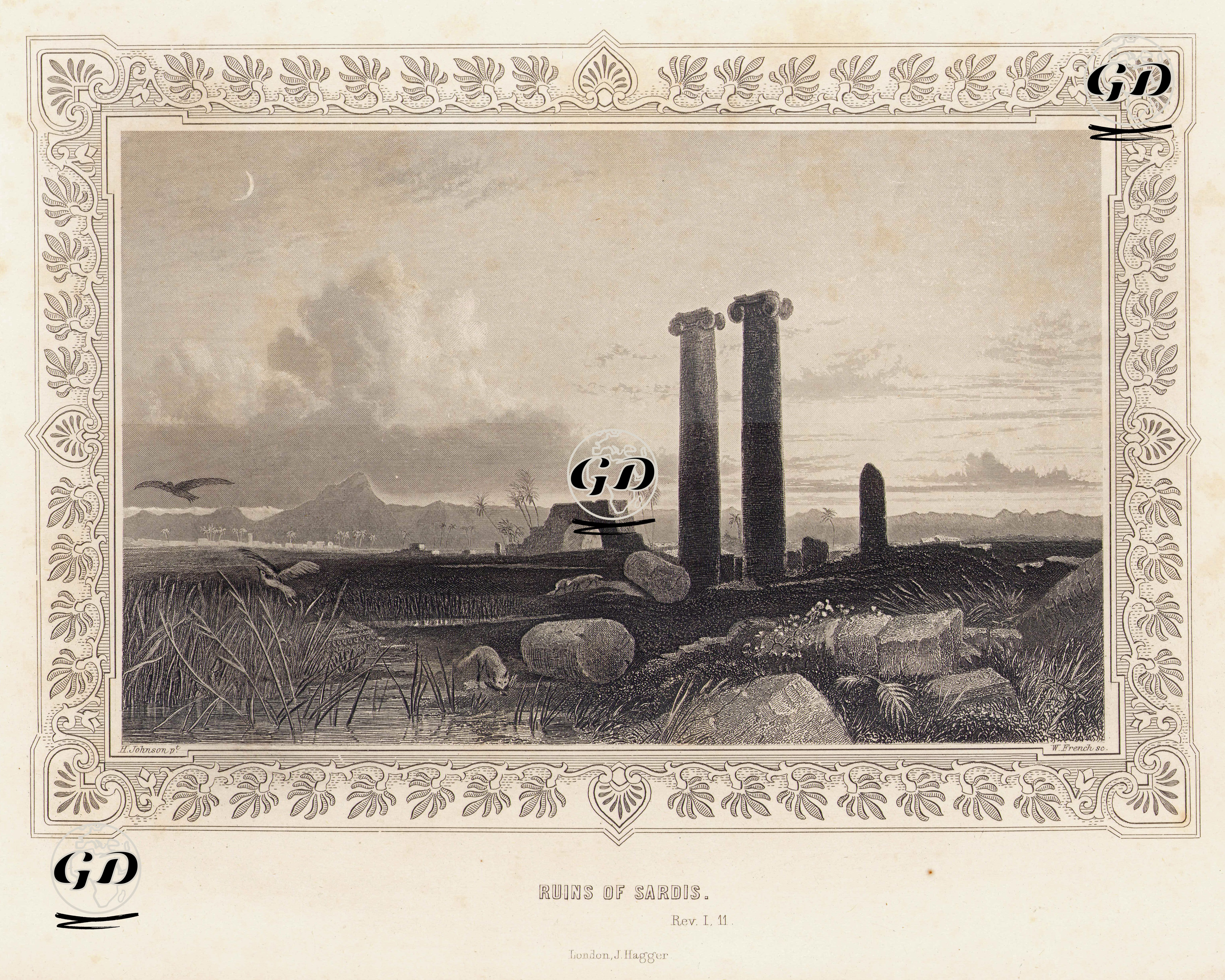 Sardes Antik Şehri Ve Artemis Tapınağı - H.Johnson - 1850's